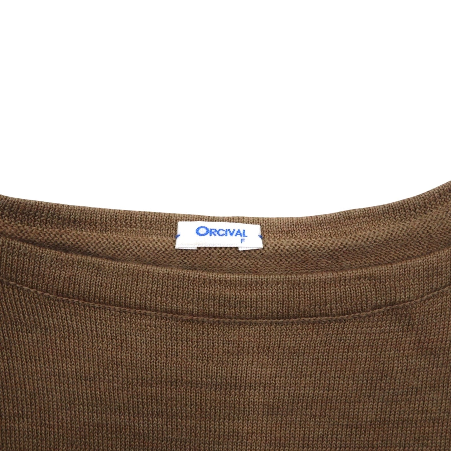 ORCIVAL ニットワンピース FREE ブラウン ボーダー ウール 12A-FN-001