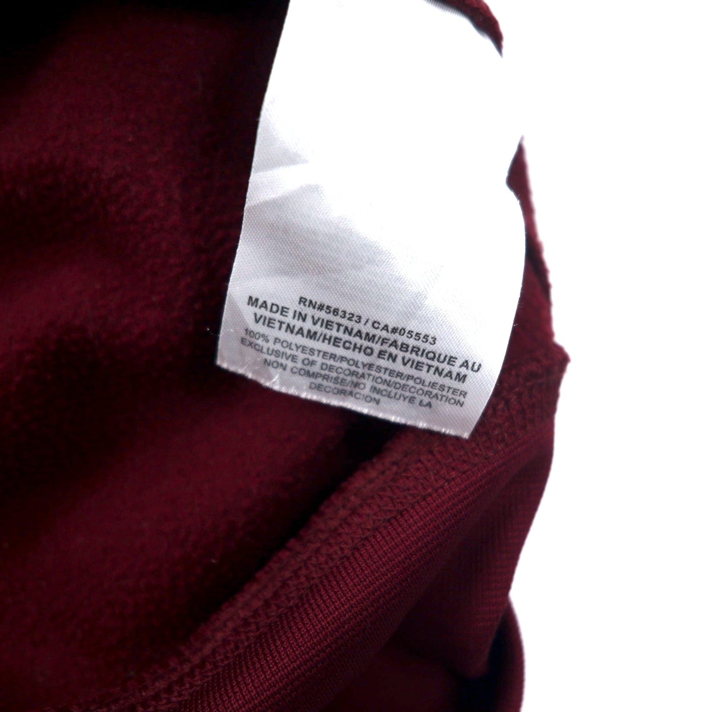 NIKEドライフィット プルオーバーパーカー XL ボルドー ポリエステル VT フットボール HOKIES