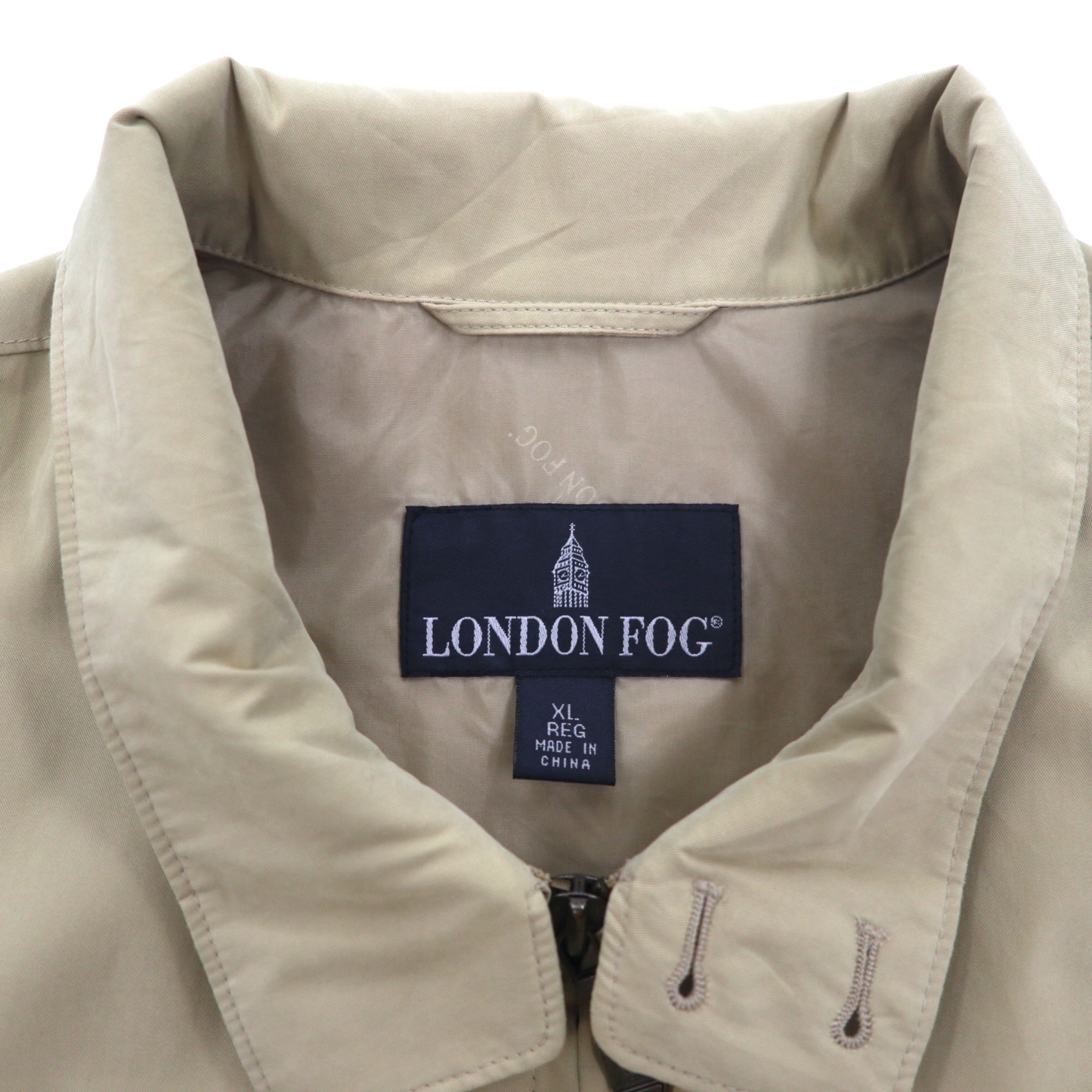 LONDON FOG ピーチスキン スウィングトップ ハリントンジャケット XL ベージュ 撥水