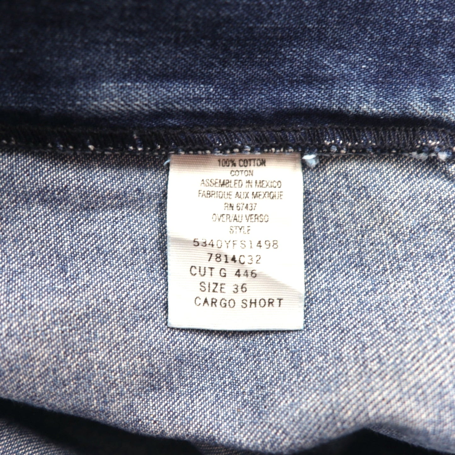 POLO JEANS CO. RALPH LAUREN 90年代 バギー ショート デニム カーゴパンツ ハーフパンツ XL インディゴ ブルー 膝下丈