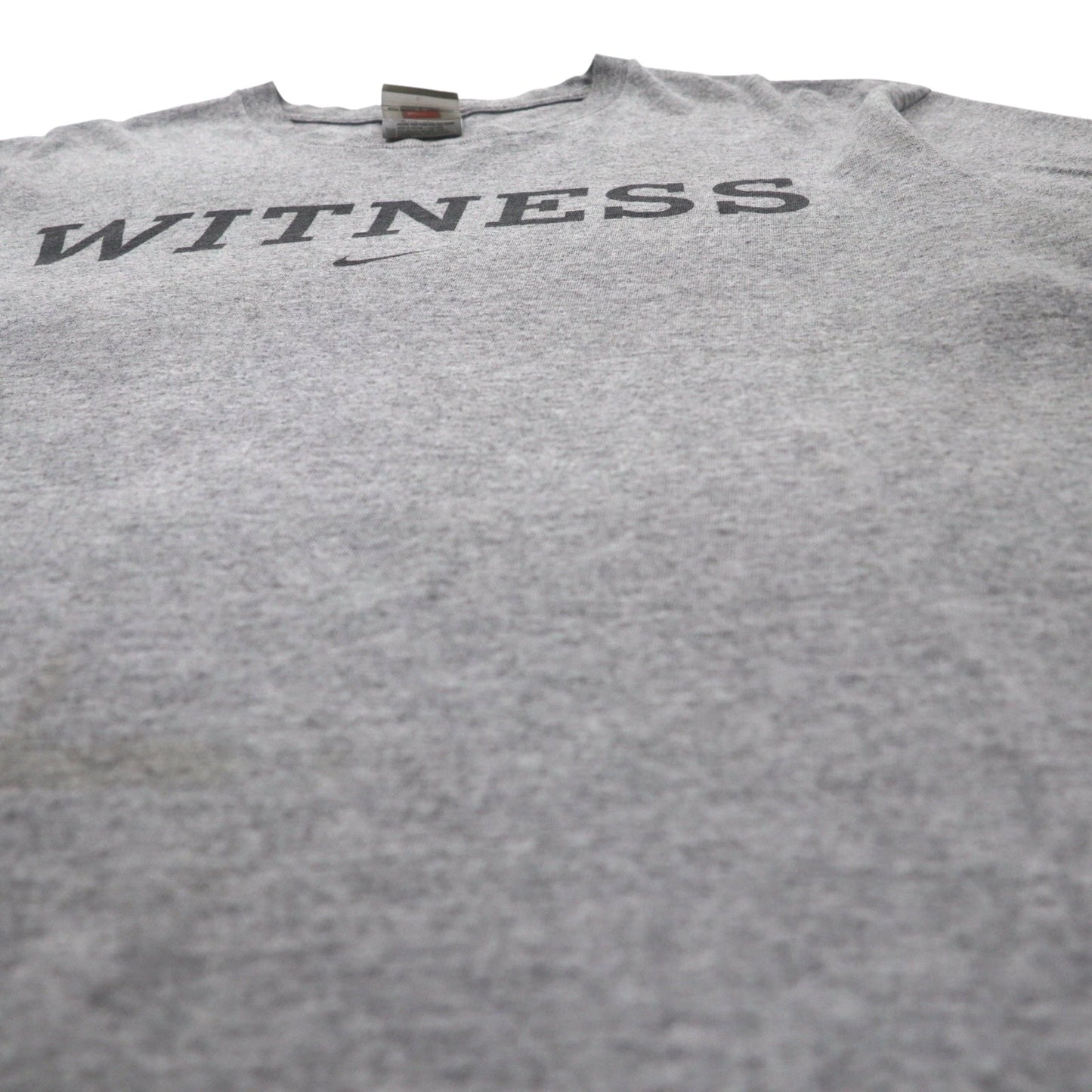 NIKE 00年代 TEAMタグ WITNESS Tシャツ L グレー コットン センタースウォッシュ メキシコ製