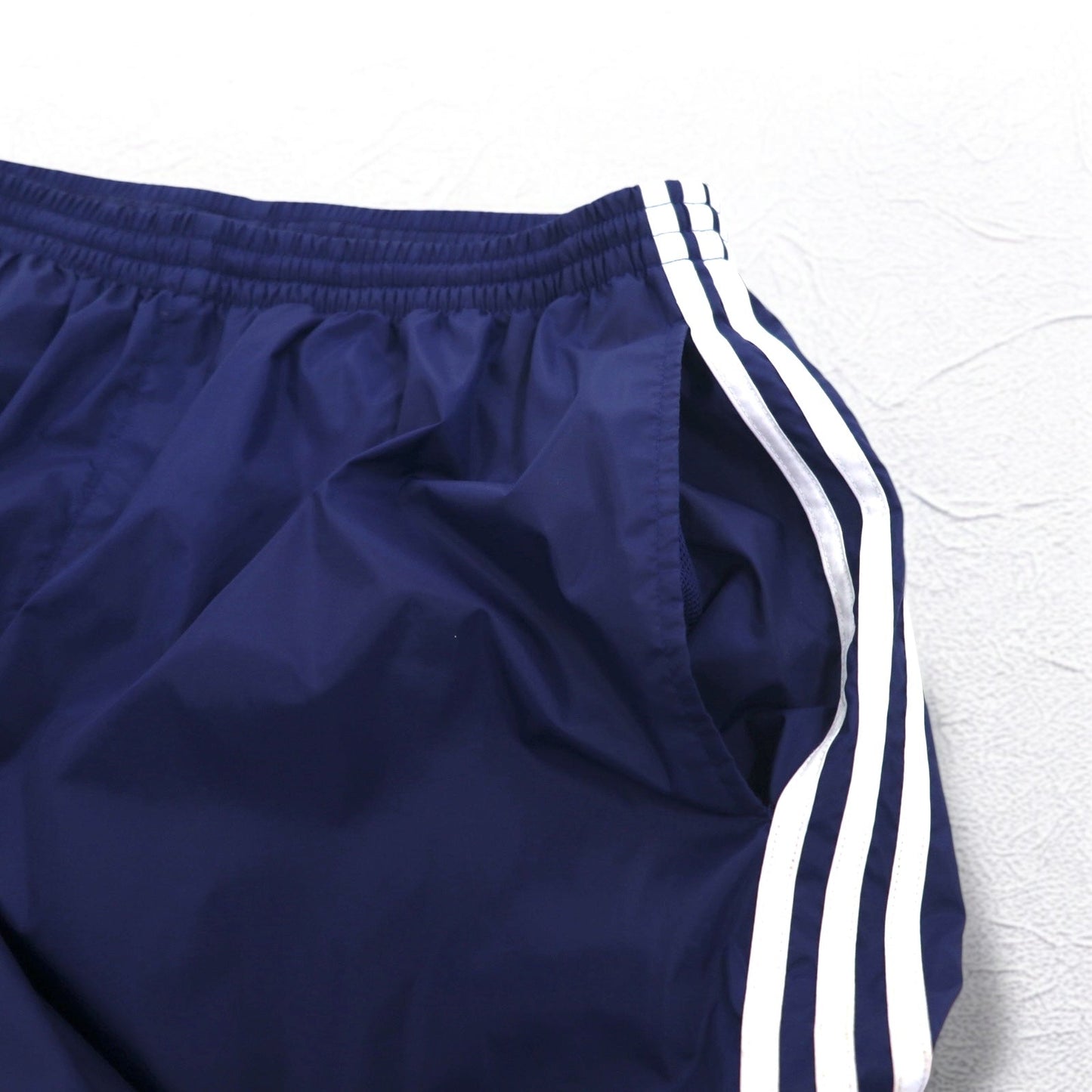 adidas 00年代 ウーブン ワイド トラックパンツ ジャージ 2XL ネイビー 3ストライプ