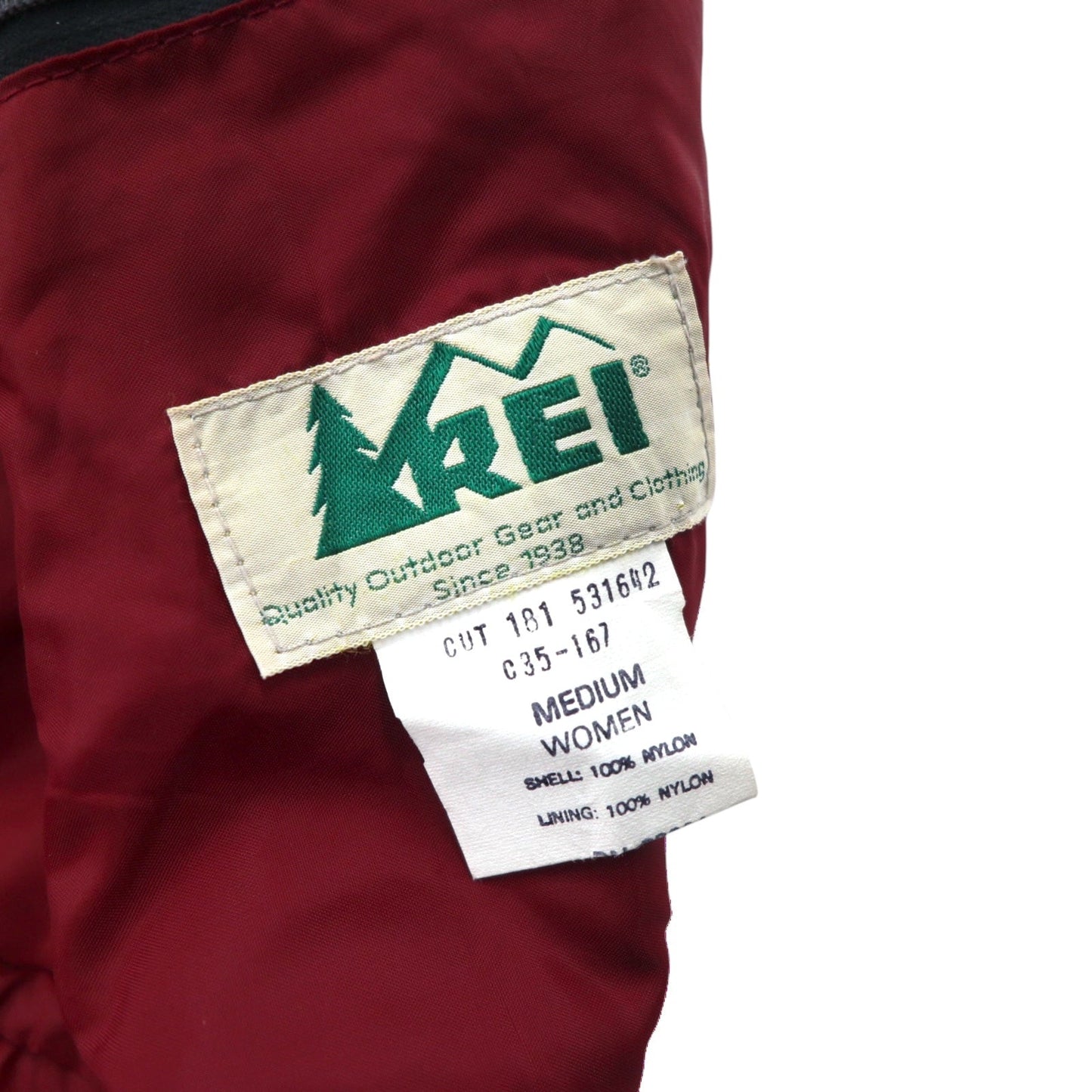 REI 80年代 GORE-TEX ゴアテックス ダブルジップ マウンテンパーカー M レッド ナイロン 防水 白タグ