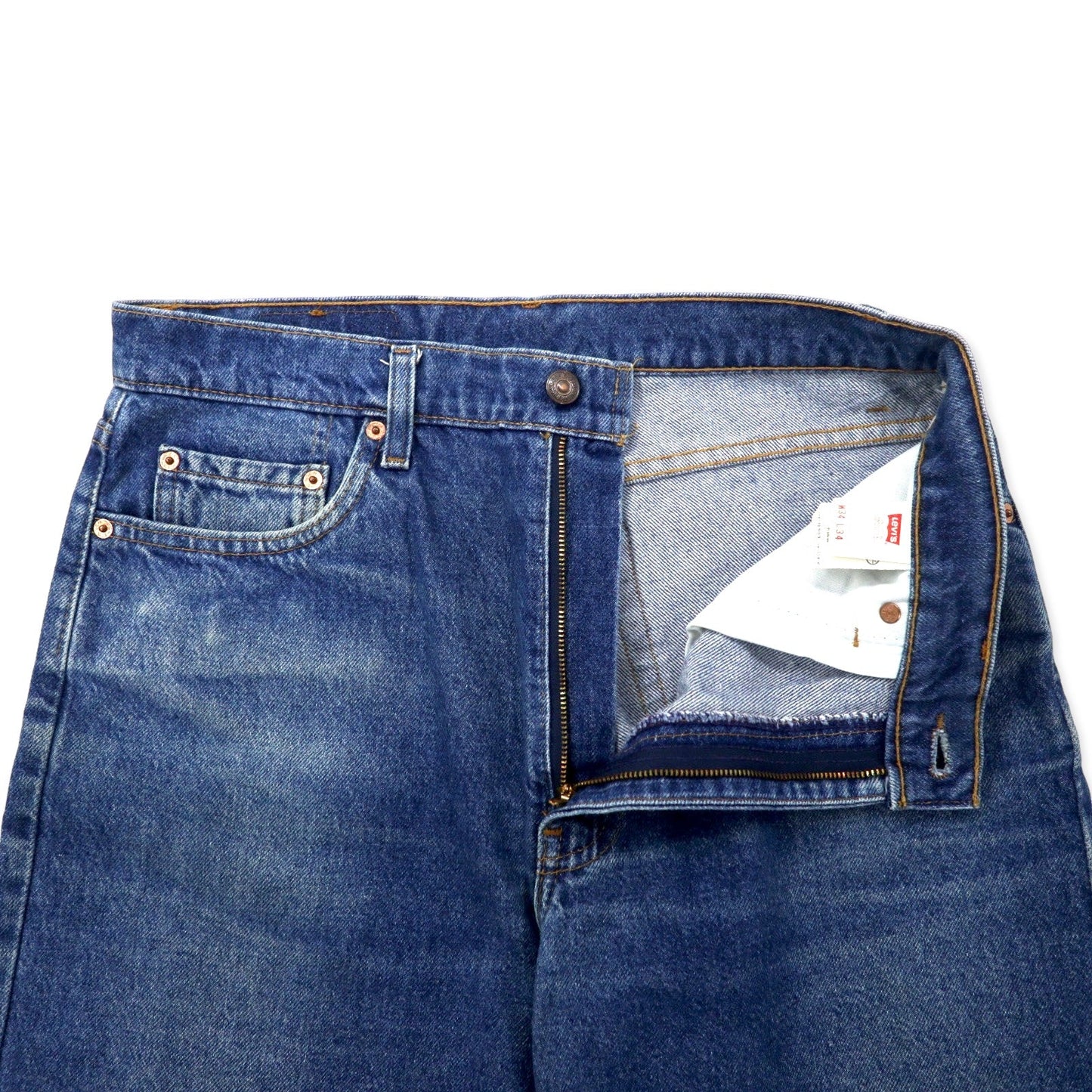 Levi's USA製 90年代 デニムパンツ 34 ブルー コットン ジッパーフライ 510-0217