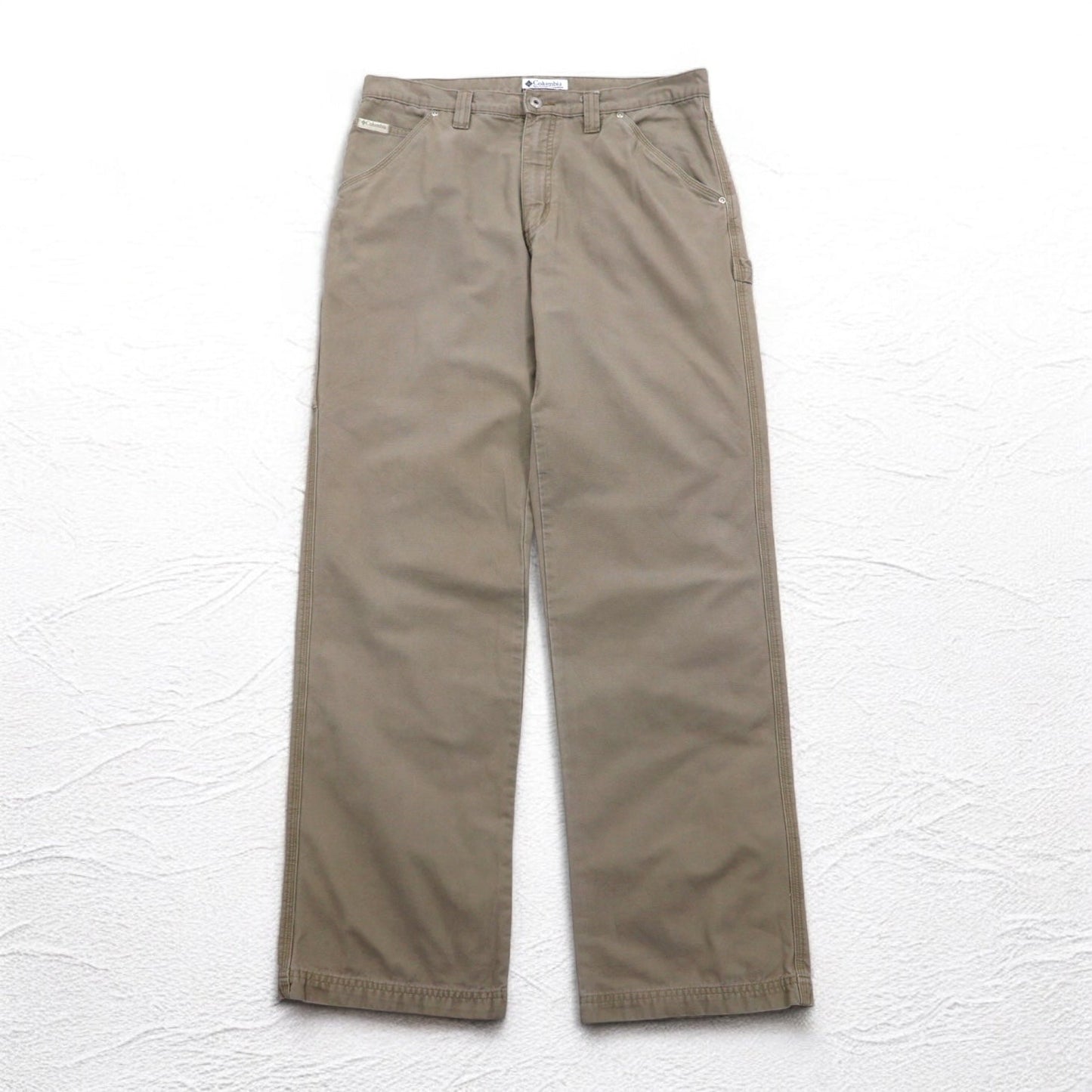 Columbia キャンバス ハイキング カーゴパンツ カーペンターパンツ L ベージュ Canvas Hiking Cargo Pants AM8275