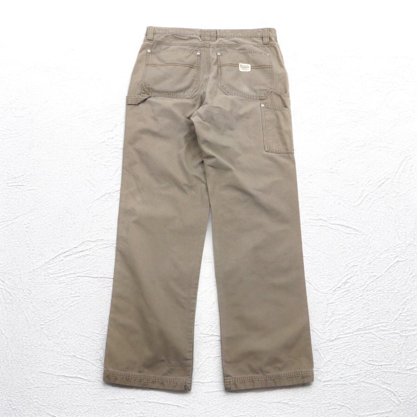Columbia キャンバス ハイキング カーゴパンツ カーペンターパンツ L ベージュ Canvas Hiking Cargo Pants AM8275