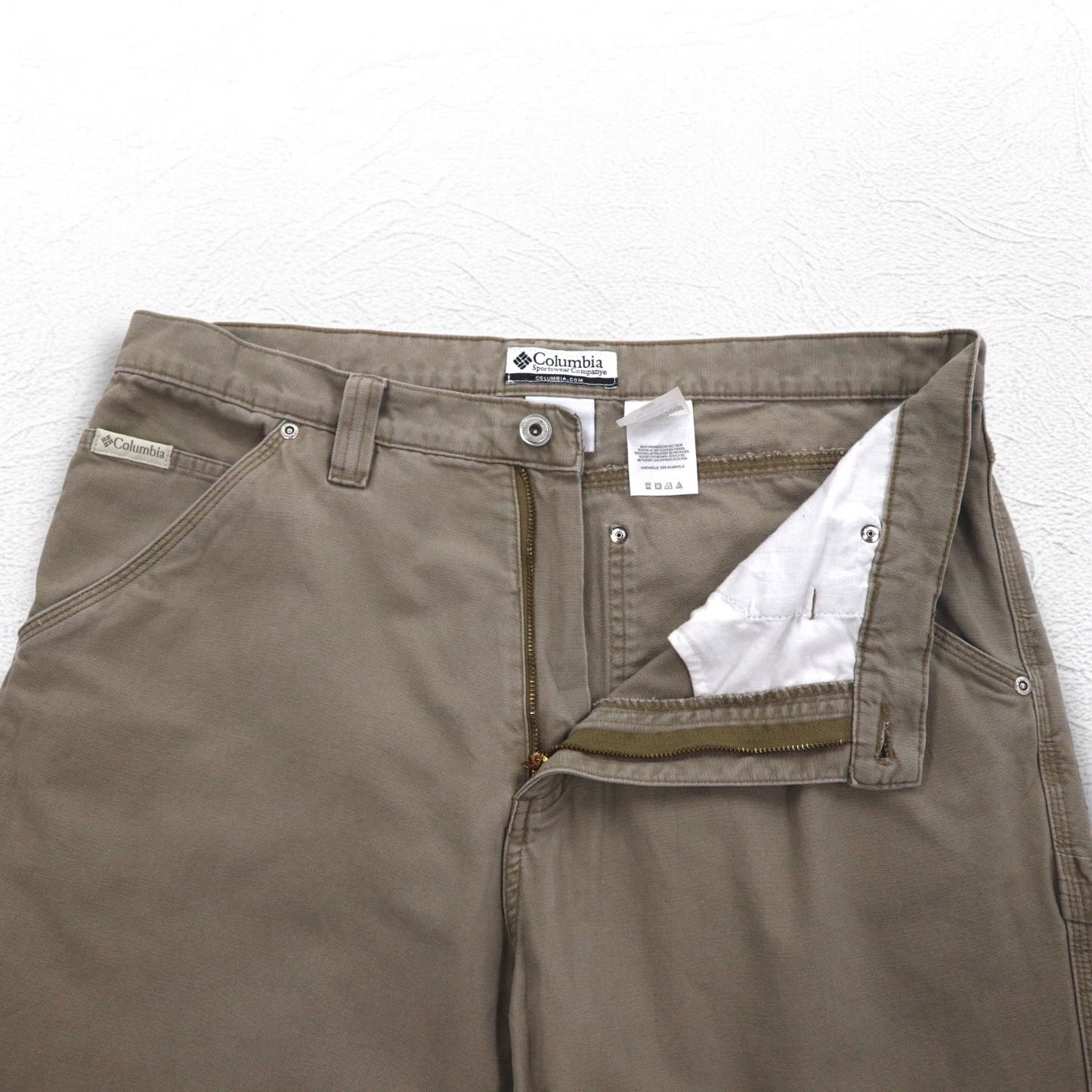 Columbia キャンバス ハイキング カーゴパンツ カーペンターパンツ L ベージュ Canvas Hiking Cargo Pants AM8275