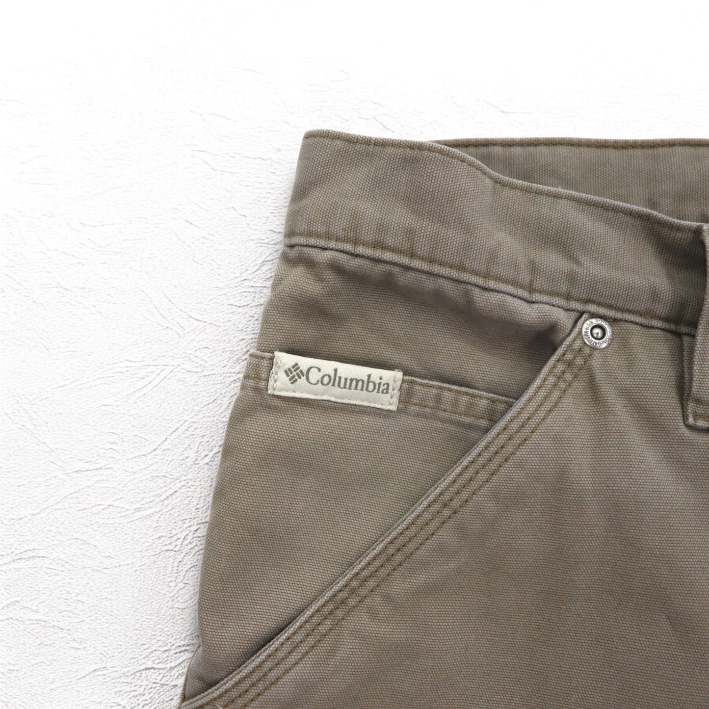 Columbia キャンバス ハイキング カーゴパンツ カーペンターパンツ L ベージュ Canvas Hiking Cargo Pants AM8275