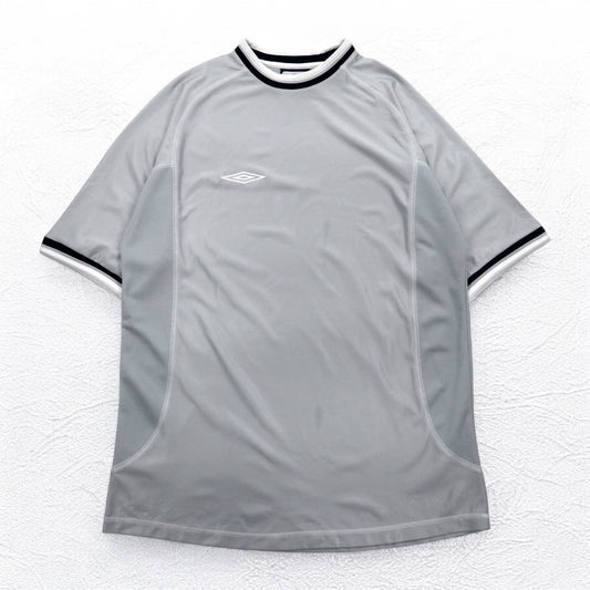 UMBRO 00年代 サッカー ゲームシャツ Tシャツ XL グレー ポリエステル ワンポイントロゴ