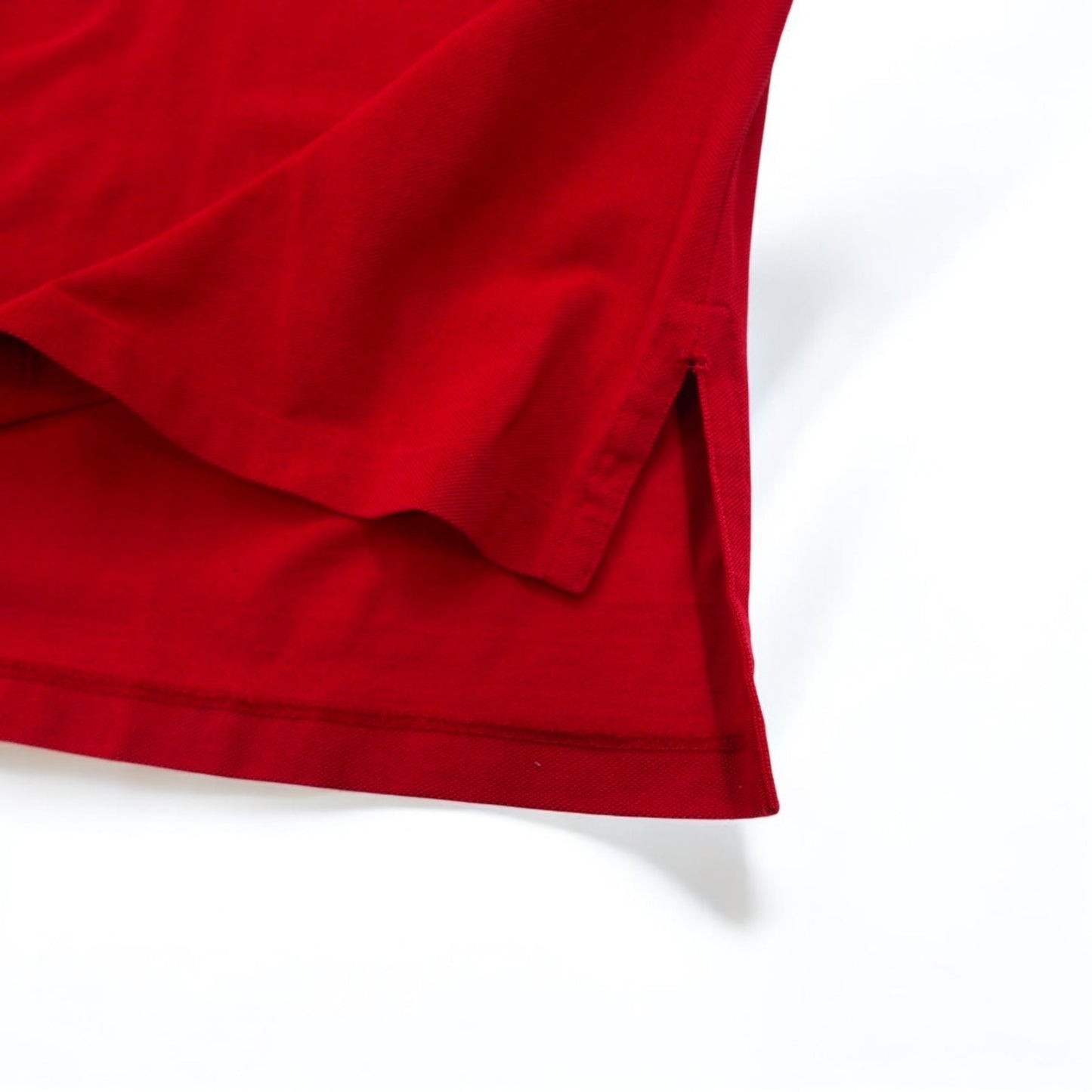 Polo by Ralph Lauren 90年代 長袖 ポロシャツ L レッド ピマコットン 鹿の子 スモールポニー刺繍 ペルー製