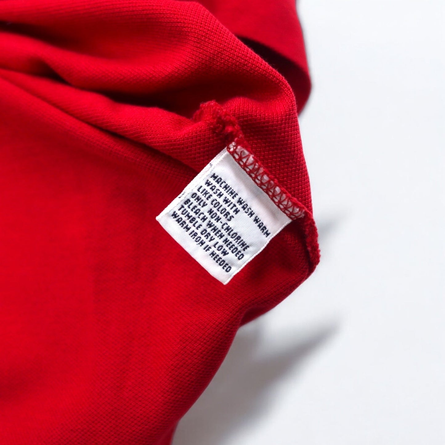 Polo by Ralph Lauren 90年代 長袖 ポロシャツ L レッド ピマコットン 鹿の子 スモールポニー刺繍 ペルー製