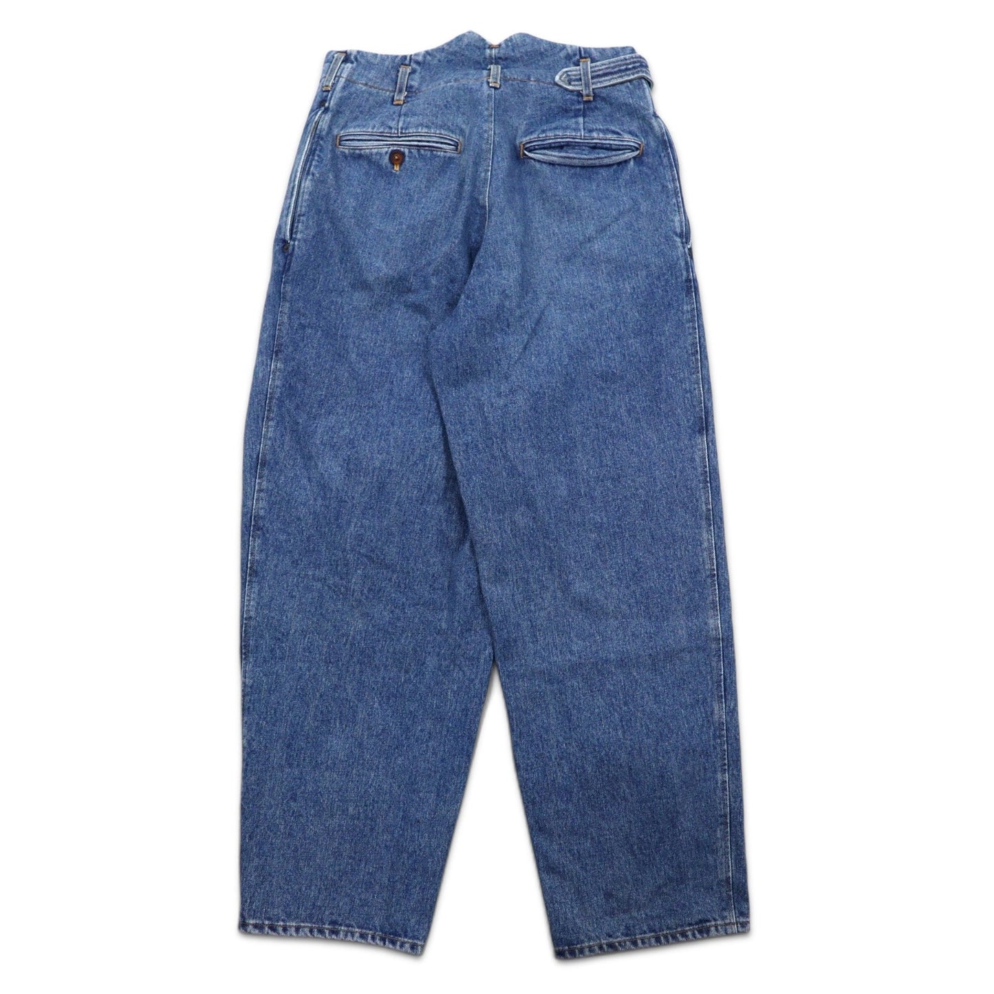 KHOKI ラップトラウザーズ 22AW Wrap Trousers デニムパンツ 1 ブルー コットン 日本製 22sw-p-05