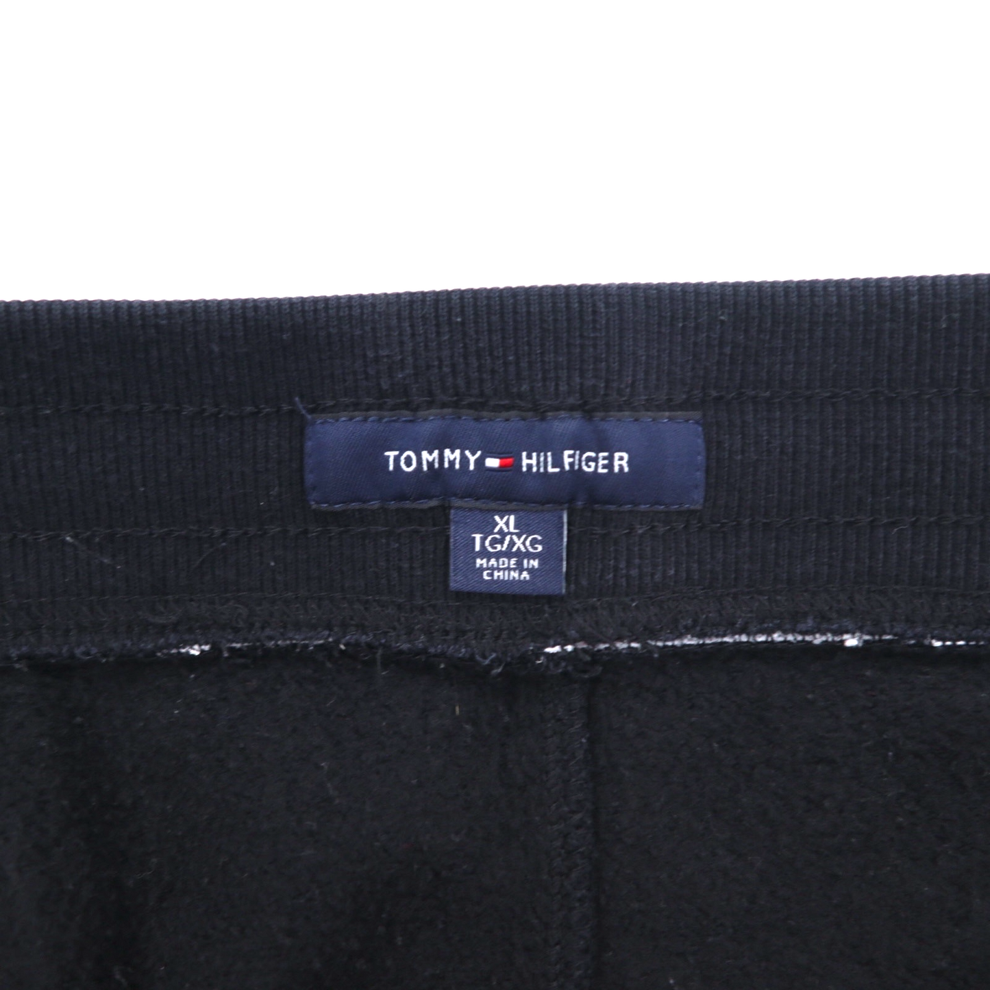 TOMMY HILFIGER ワイド スウェットパンツ XL ブラック コットン