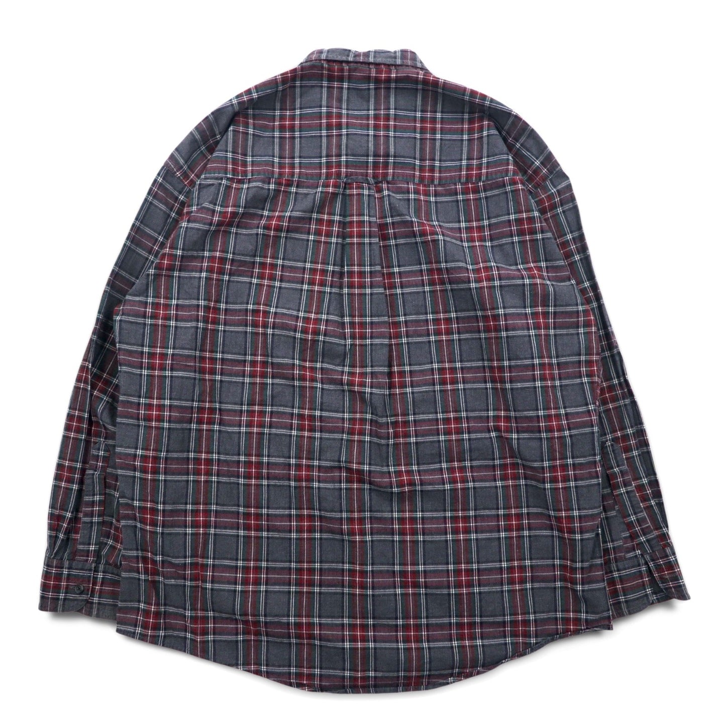 CHAPS RALPH LAUREN 90年代 ボタンダウンシャツ L グレー チェック コットン ビッグサイズ