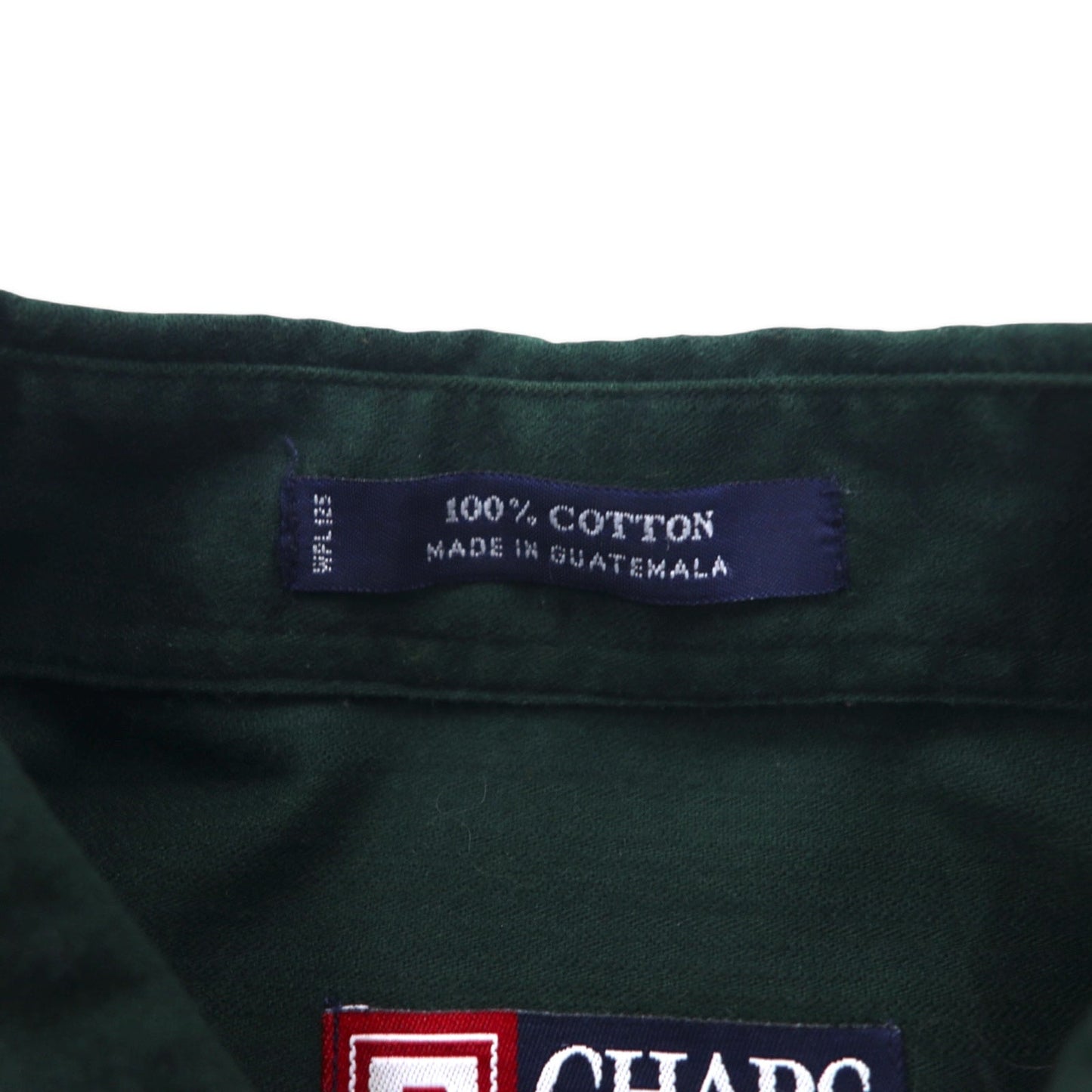 CHAPS RALPH LAUREN 90年代 ボタンダウンシャツ L グリーン コットン ロゴ刺繍 グアテマラ製