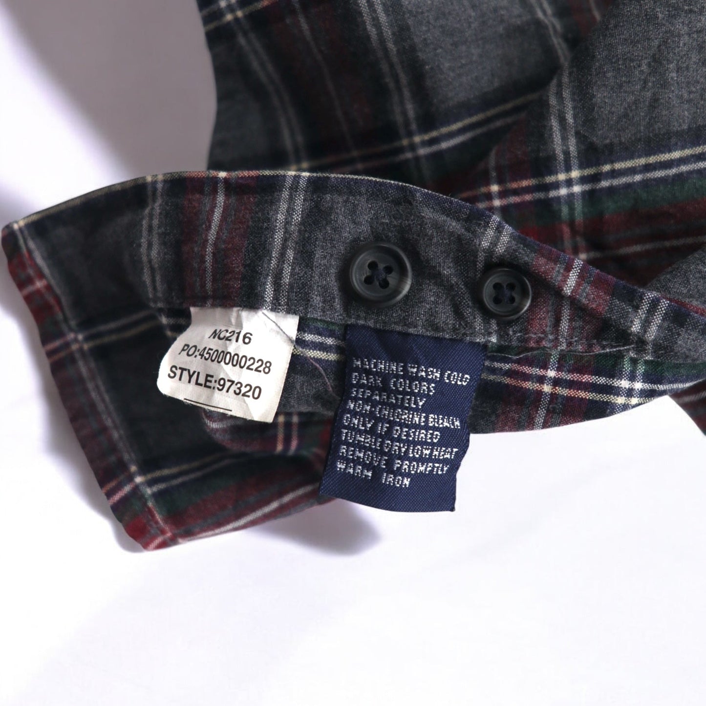CHAPS RALPH LAUREN 90年代 ボタンダウンシャツ L グレー チェック コットン ビッグサイズ