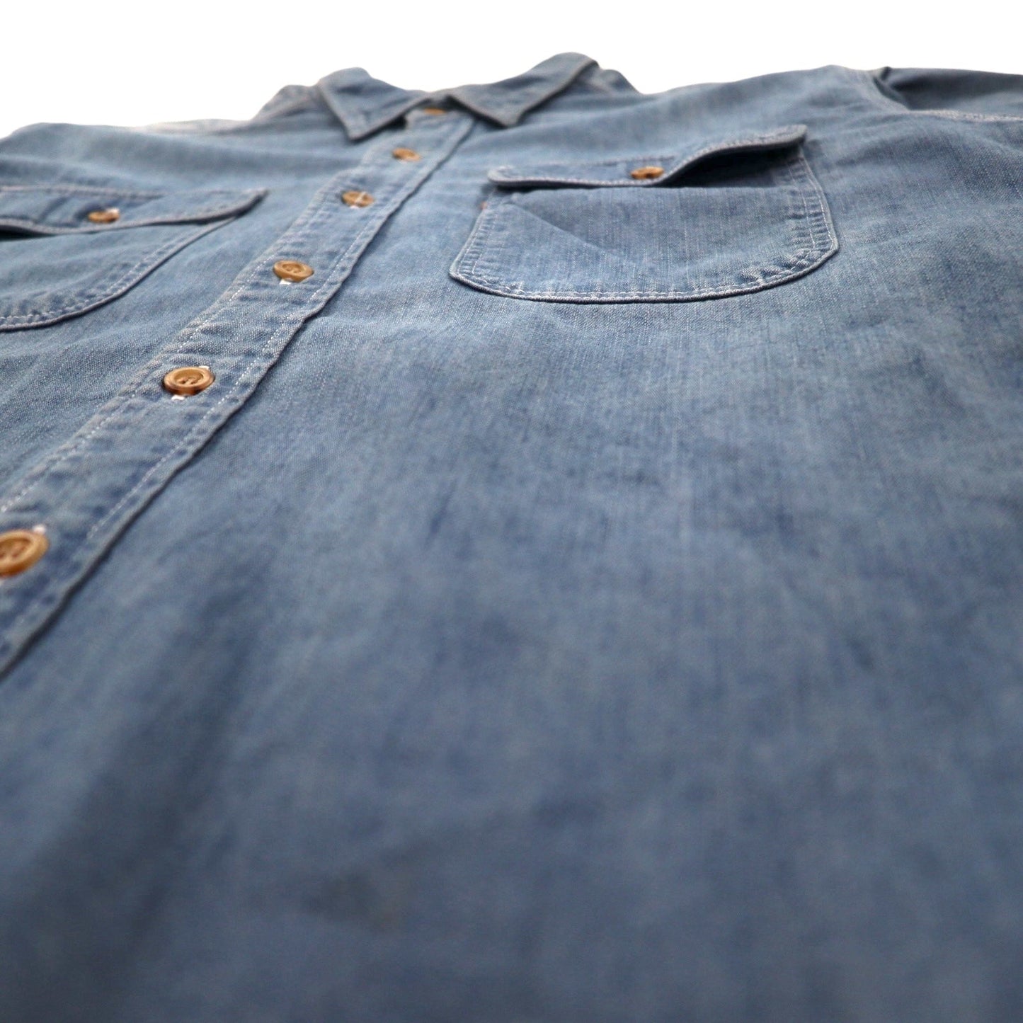 Levi's 90年代 デニム ワークシャツ L インディゴ ブルー コットン 胸ポケット 日本製
