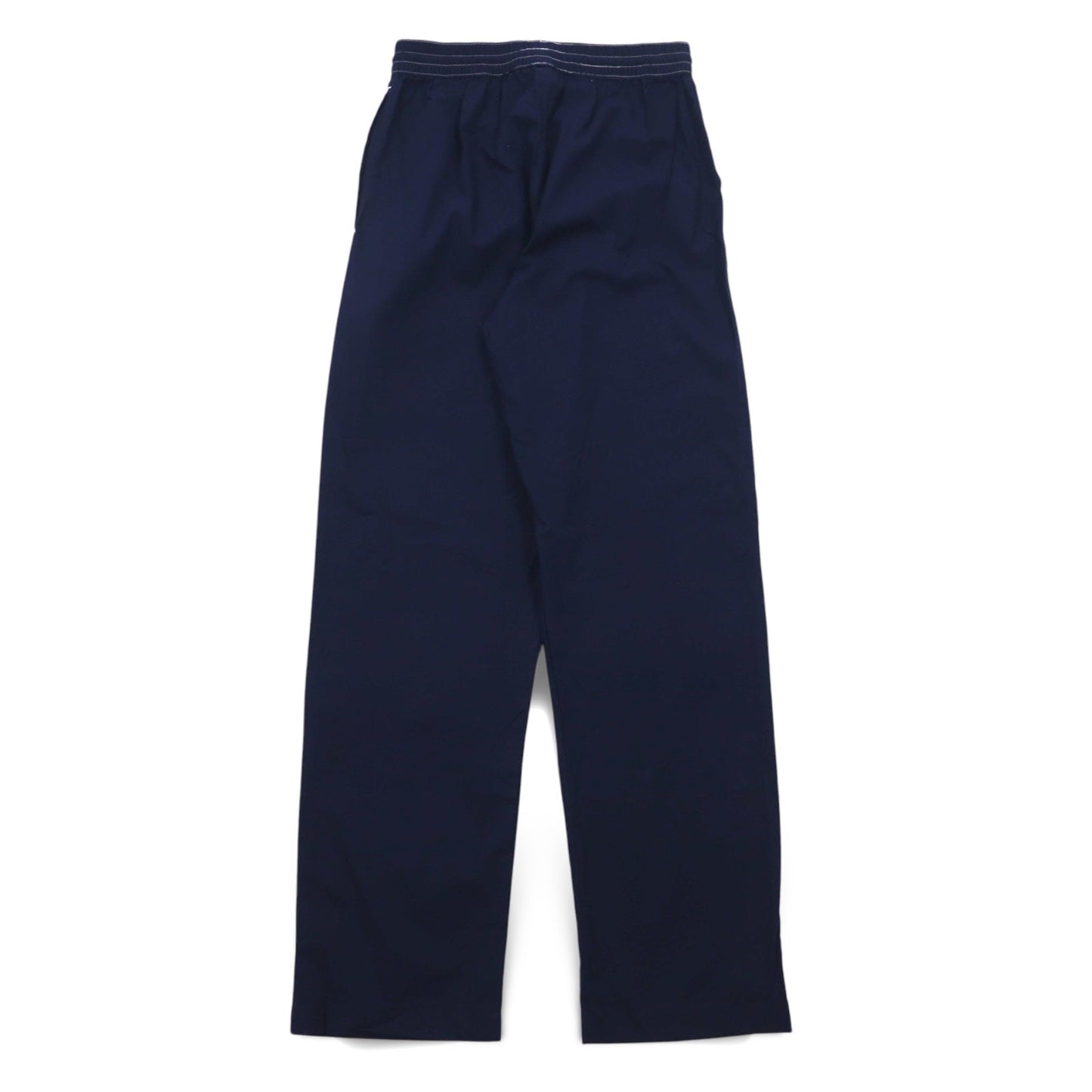 POLO RALPH LAUREN ロゴプリント イージーパンツ S ネイビー イエロー コットン ビッグポニー