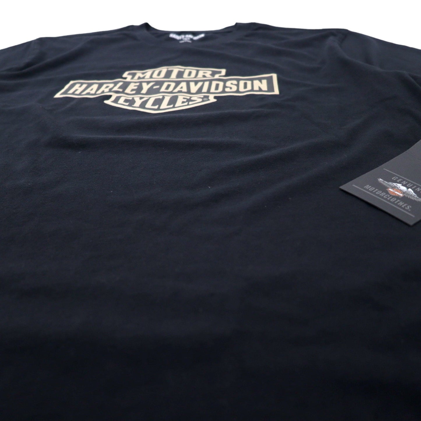 HARLEY DAVIDSON ロゴプリント Tシャツ XL ブラック コットン TEE-KNIT 96101-21VM 未使用品