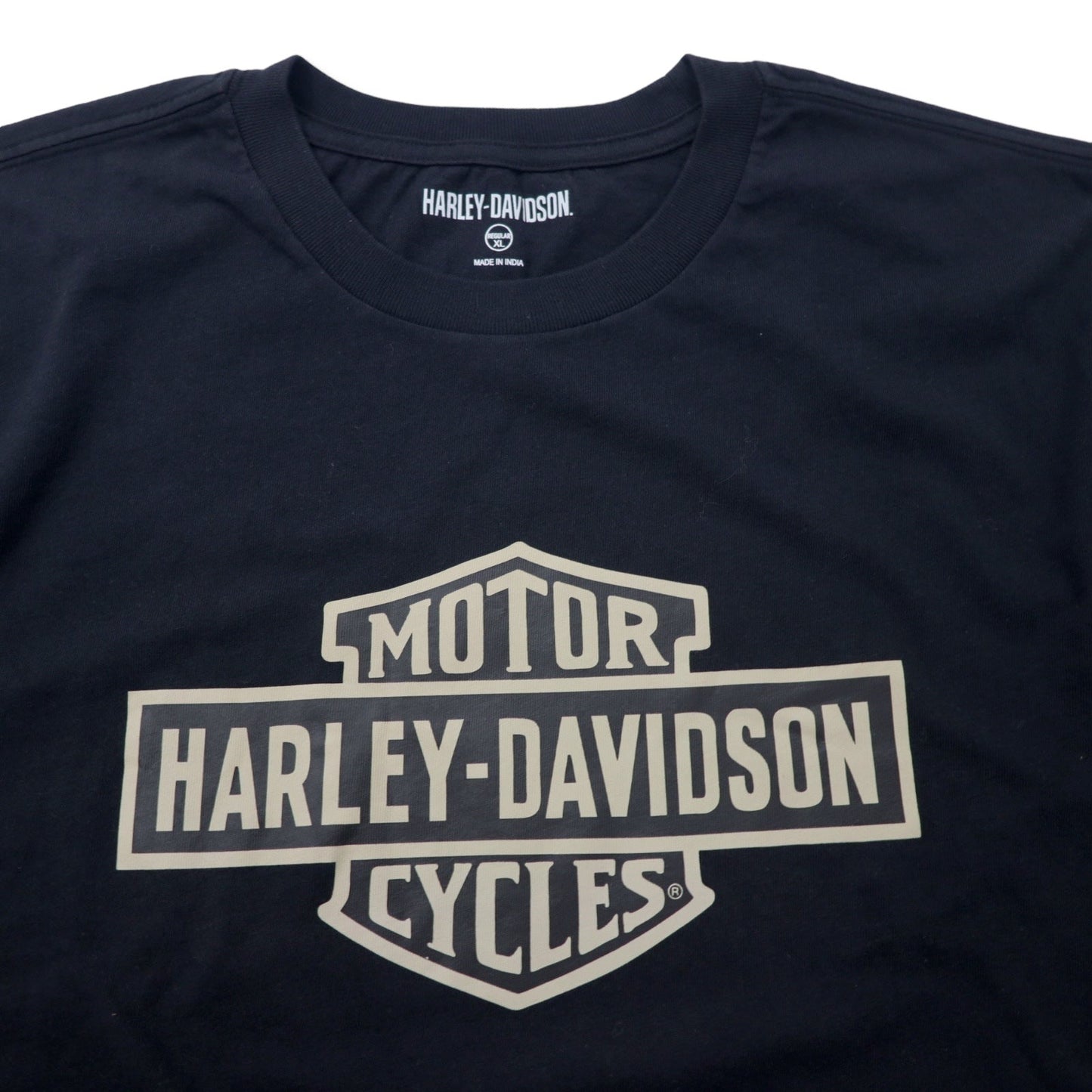 HARLEY DAVIDSON ロゴプリント Tシャツ XL ブラック コットン TEE-KNIT 96101-21VM 未使用品
