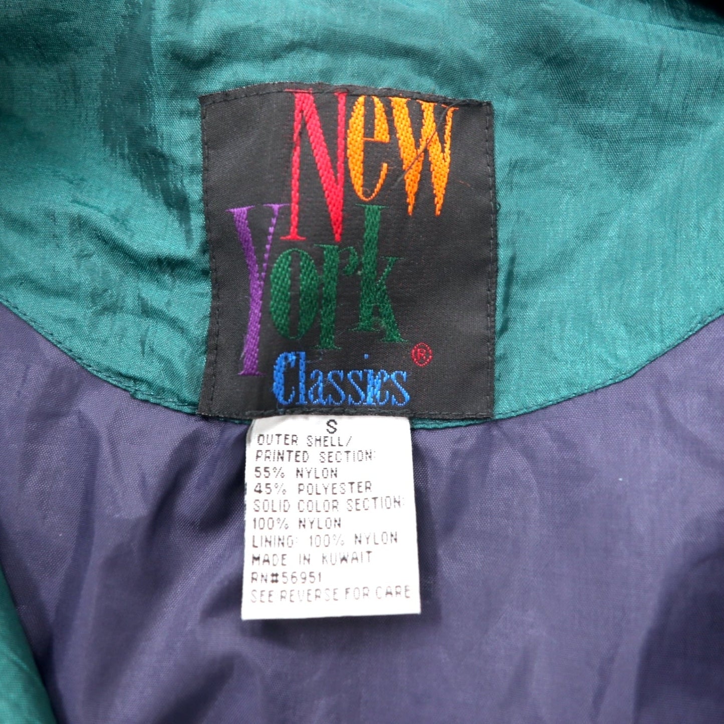 NEW YORK CLASSICS 90年代 ナイロンジャケット S ネイビー カラーブロック