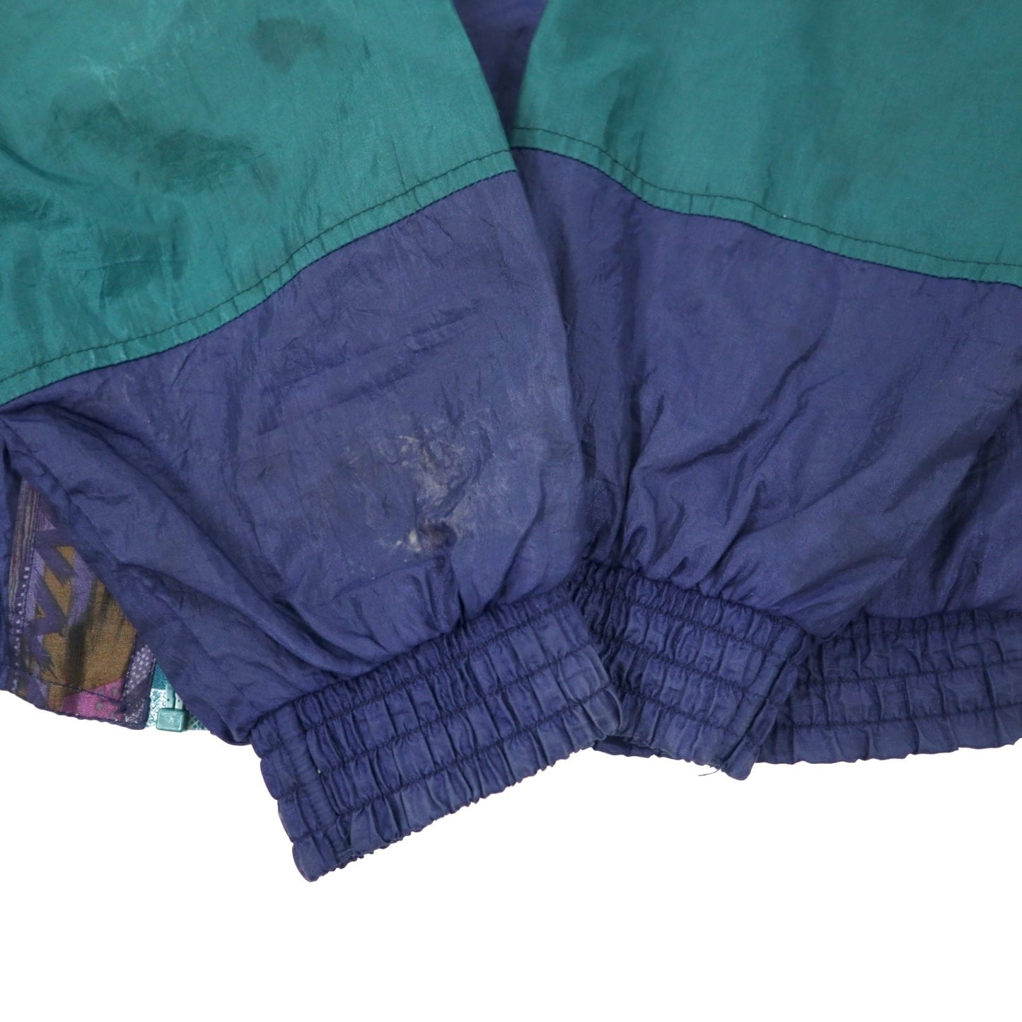 NEW YORK CLASSICS 90年代 ナイロンジャケット S ネイビー カラーブロック