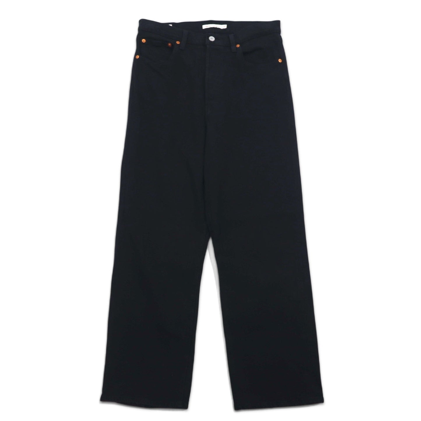 LEVI'S PREMIUM トルコ製 ハイウエスト アンクル デニムパンツ 30 ブラック コットン ビッグE RIBCAGE STRAIGHT ANKLE BLACK HEART 72693-0012
