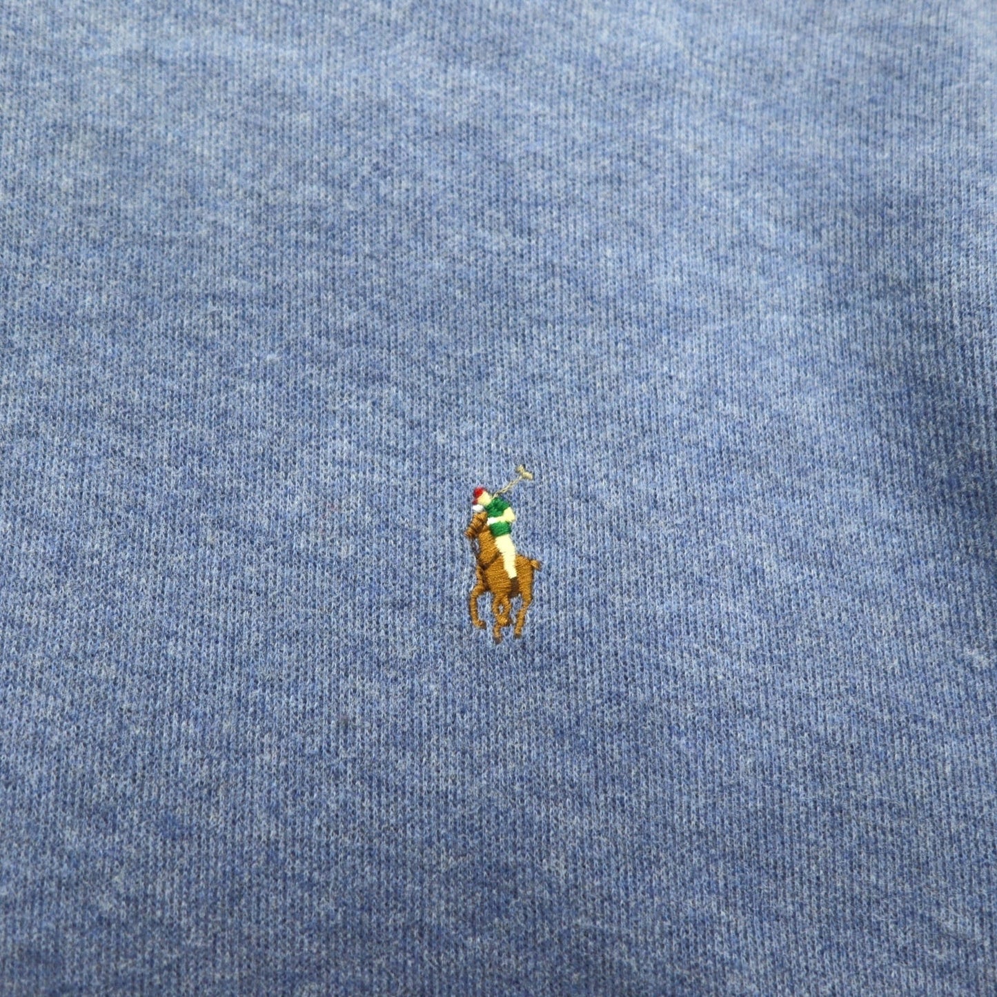 POLO RALPH LAUREN ハーフジップ スウェット 2XL ブルー ESTATE RIB スモールポニー刺繍