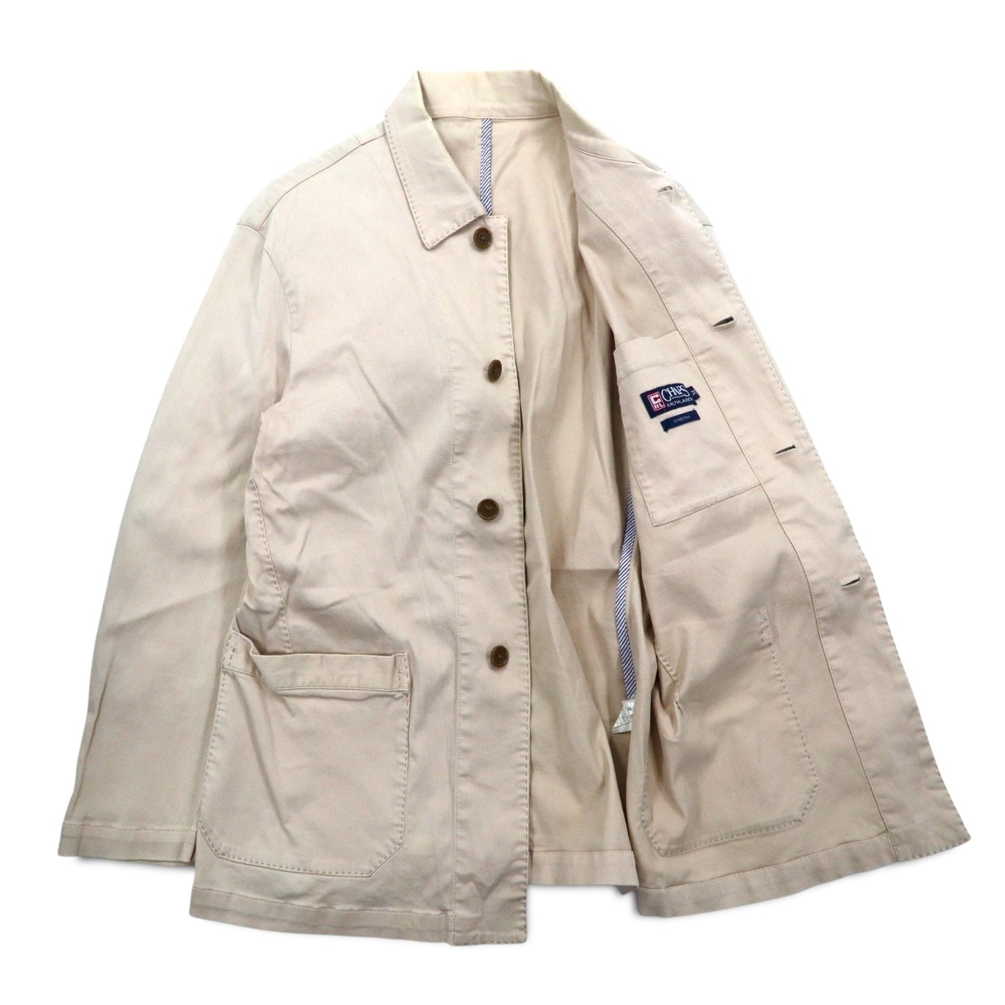 CHAPS RALPH LAUREN 90年代 コットン ツイル カバーオール M ベージュ ストレッチ