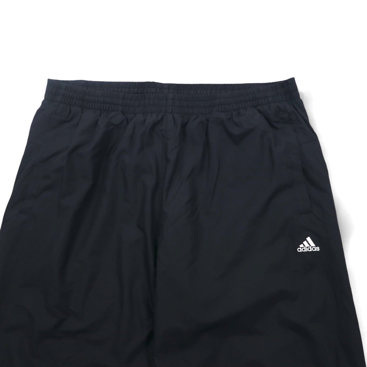 adidas 00年代 3ストライプ ナイロン トラックパンツ ジャージ 4XL ブラック