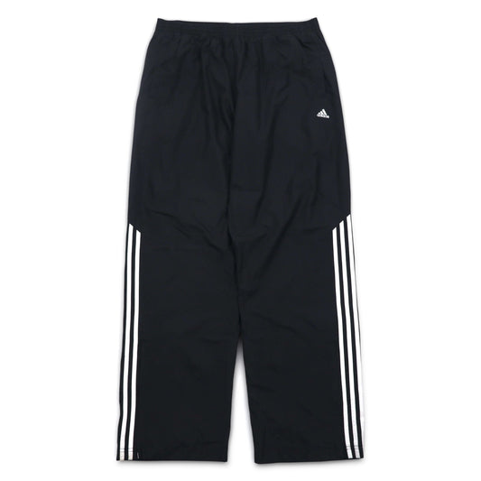 adidas 00年代 3ストライプ ナイロン トラックパンツ ジャージ 4XL ブラック