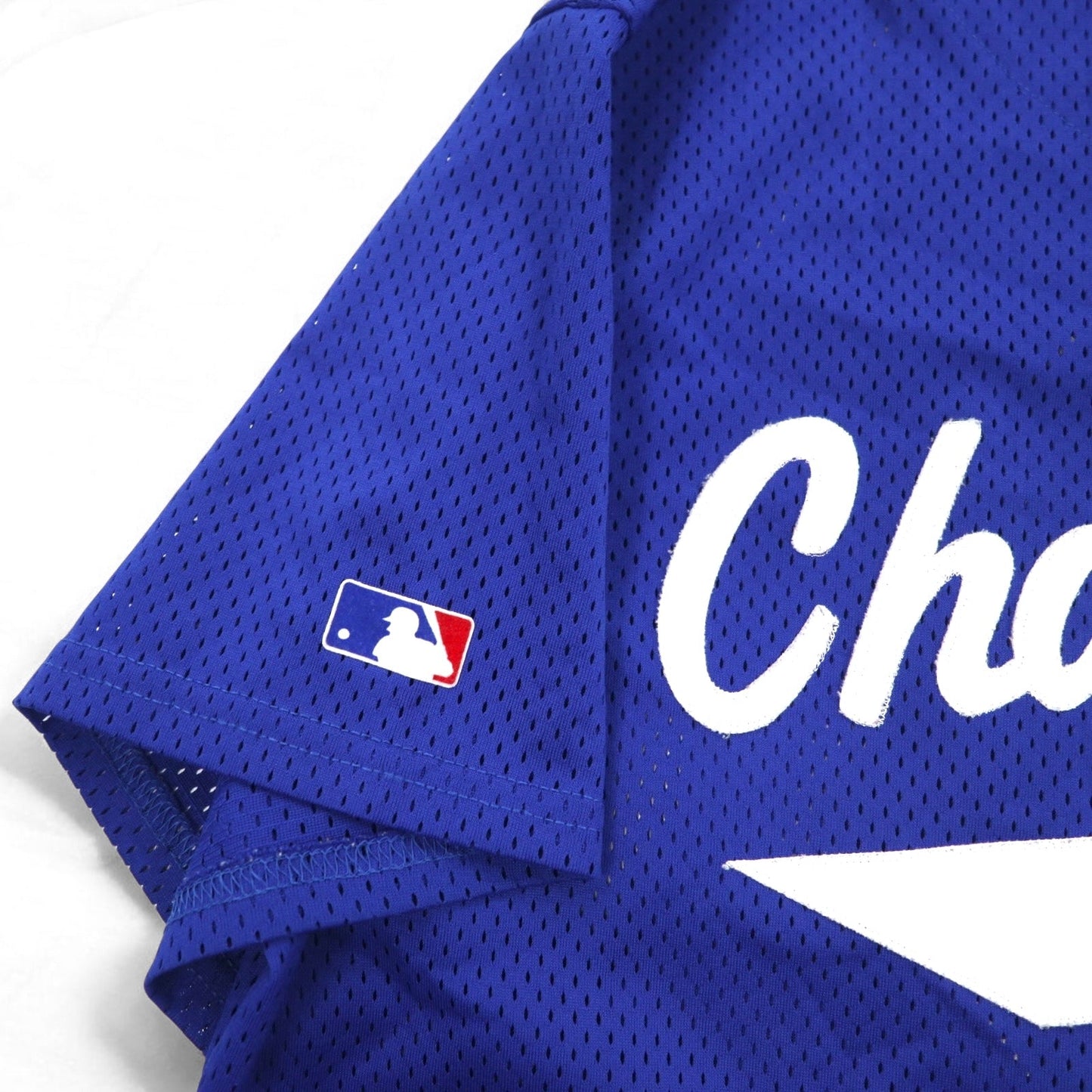 majestic 90年代 USA製 メッシュ ベースボールシャツ L ブルー MLB Champions PUB ナンバリング
