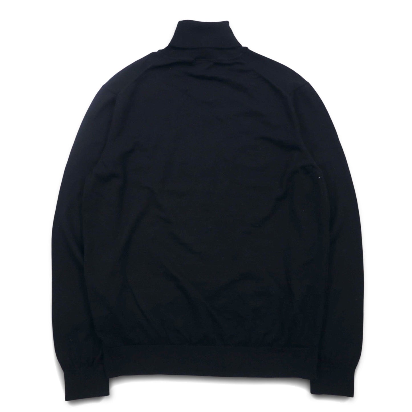 LACOSTE メリノウール タートルネック セーター XL ブラック 羊毛 ワンポイントロゴ REGULAR FIT AH1959-00