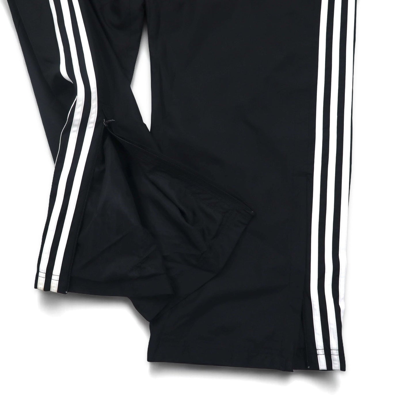 adidas 00年代 3ストライプ ナイロン トラックパンツ ジャージ 4XL ブラック