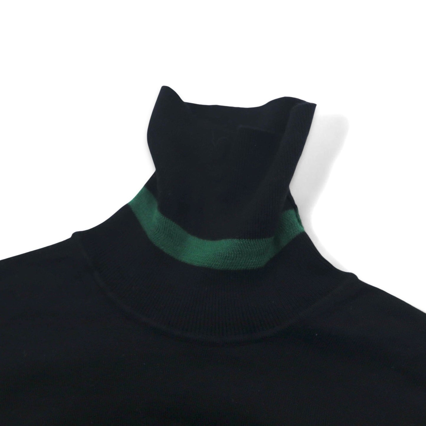 LACOSTE メリノウール タートルネック セーター XL ブラック 羊毛 ワンポイントロゴ REGULAR FIT AH1959-00