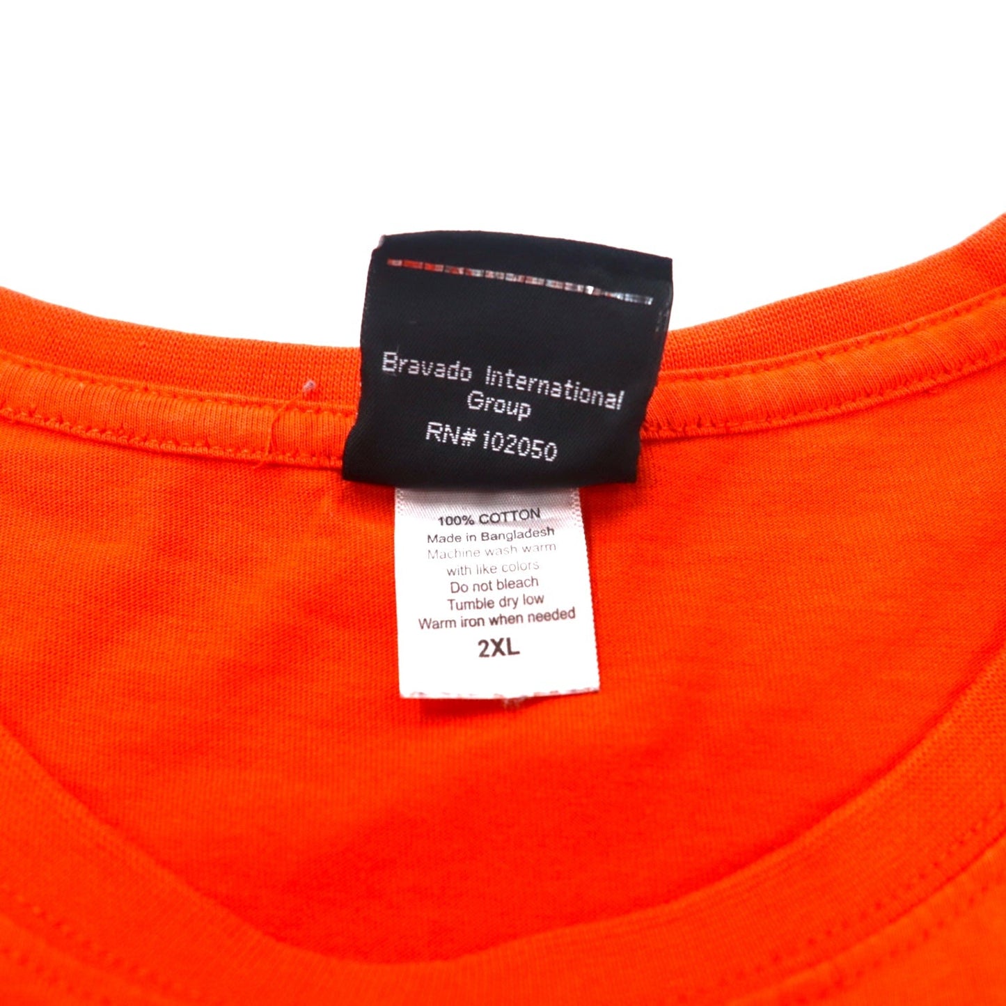 HARLEY DAVIDSON ロゴプリント Tシャツ ポケT 2XL オレンジ コットン FORT WAYNE, INDIANA ビッグサイズ