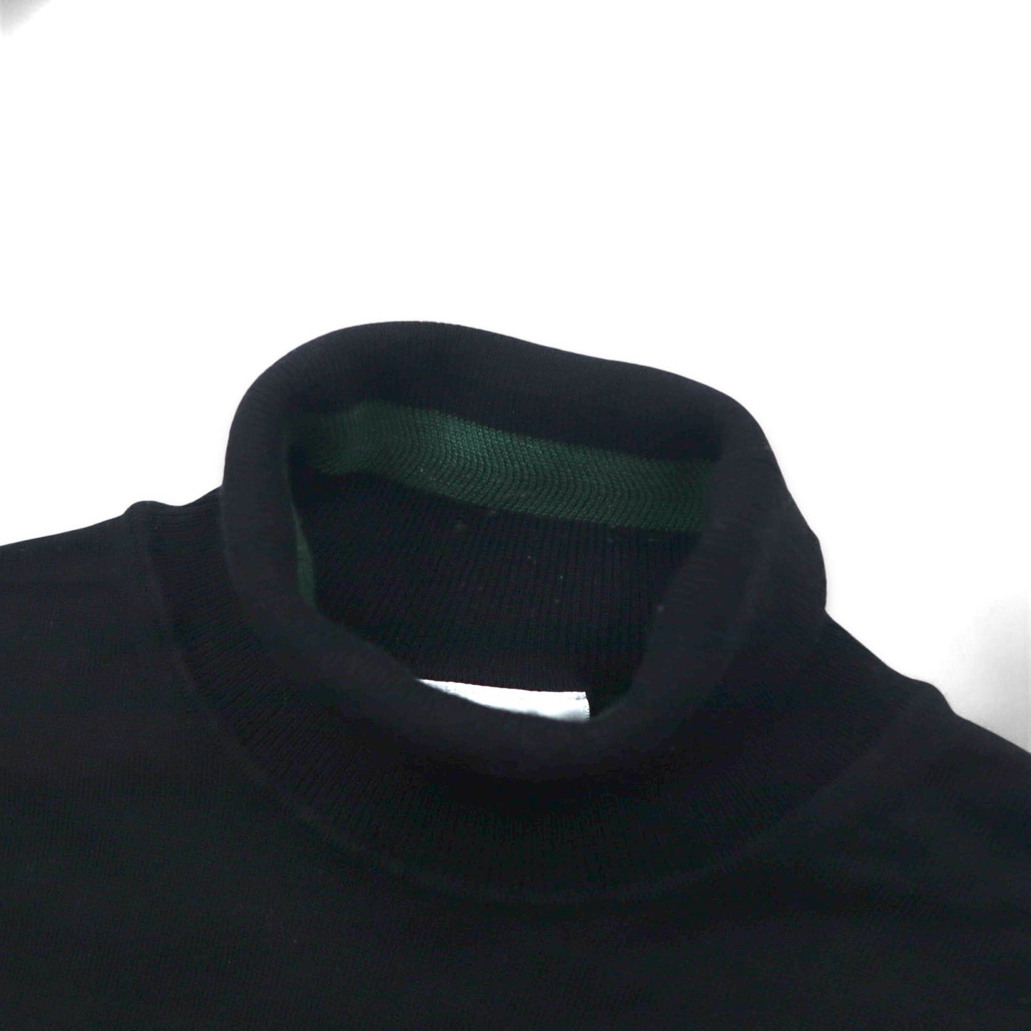 LACOSTE メリノウール タートルネック セーター XL ブラック 羊毛 ワンポイントロゴ REGULAR FIT AH1959-00
