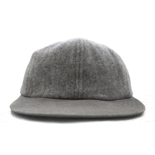 Hender Scheme キャップ 2 tone wool cap FREE グレー 豚革 レザー 日本製