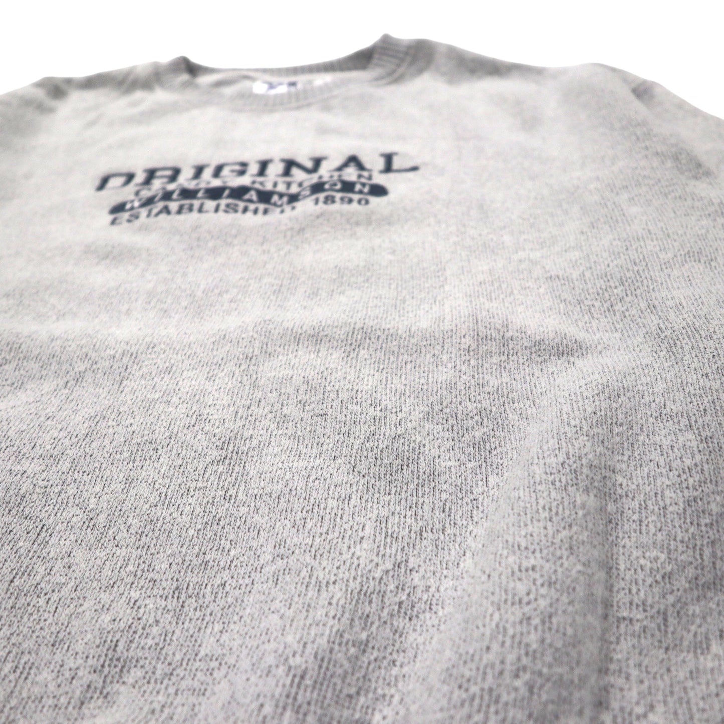 ESY SURF CO. カレッジ刺繍 スウェット 2XL ホワイト グレー コットン パキ綿 ORIGINAL CANDY KITCHEN WILLIAMSON ビッグサイズ