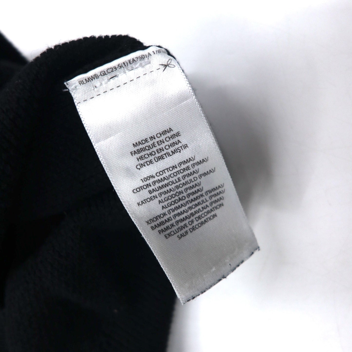 POLO RALPH LAUREN メッシュニット ピマコットン ハーフジップ セーター S ブラック スモールポニー刺繍