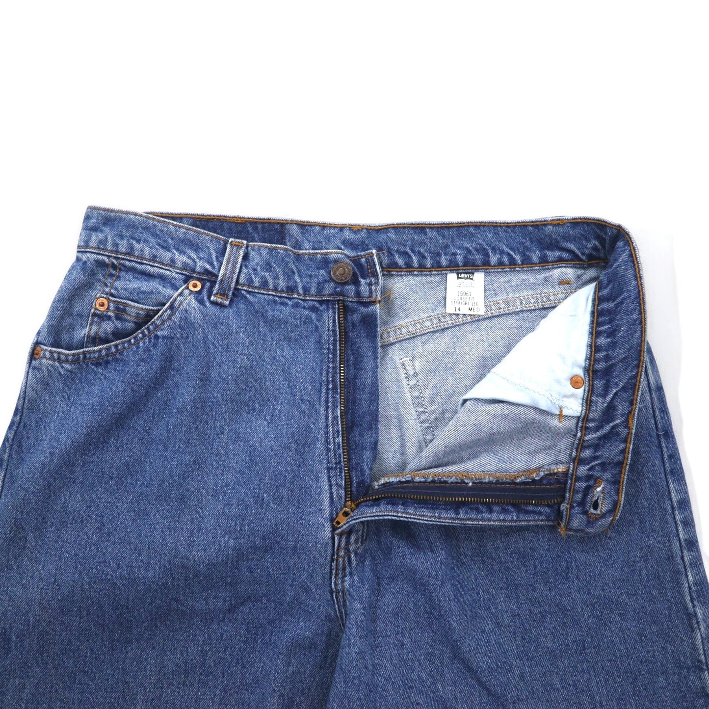Levi's 90年代 USA製 オレンジタブ ルーズフィット テーパード デニムパンツ L インディゴ ブルー LOOSE FIT STRAIGHT LEG 15961 0766