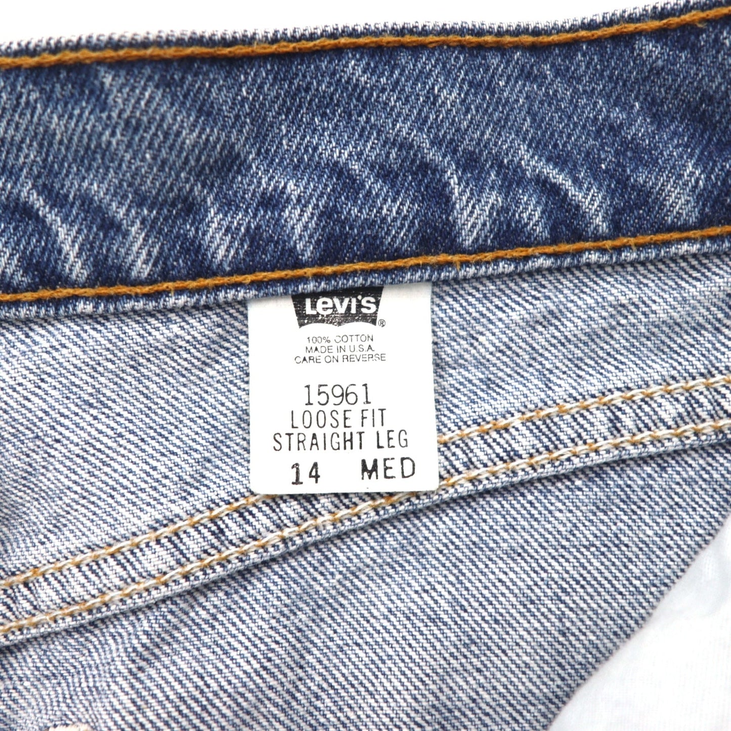 Levi's 90年代 USA製 オレンジタブ ルーズフィット テーパード デニムパンツ L インディゴ ブルー LOOSE FIT STRAIGHT LEG 15961 0766