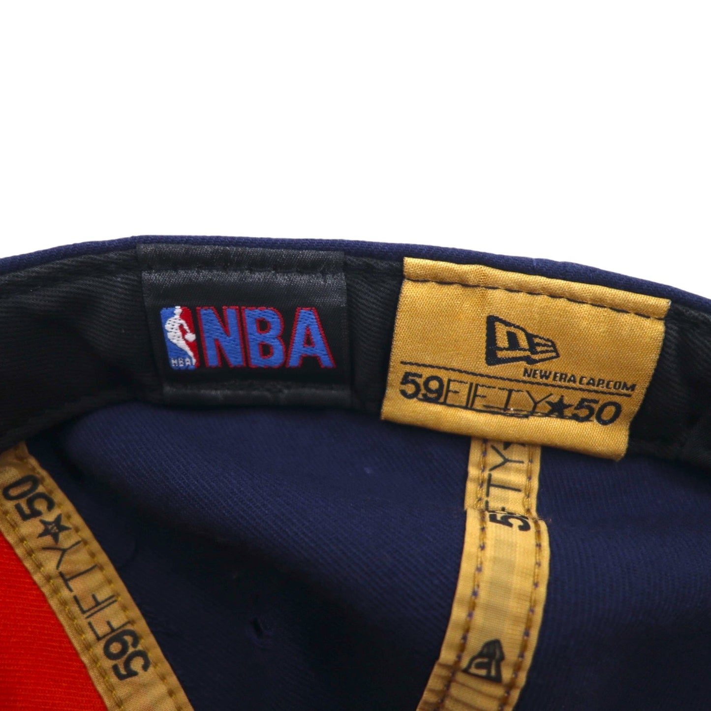 USA製 NEW ERAベースボールキャップ 59.6cm ネイビー オレンジ NBA WARRIORS 37 VAN EXEL