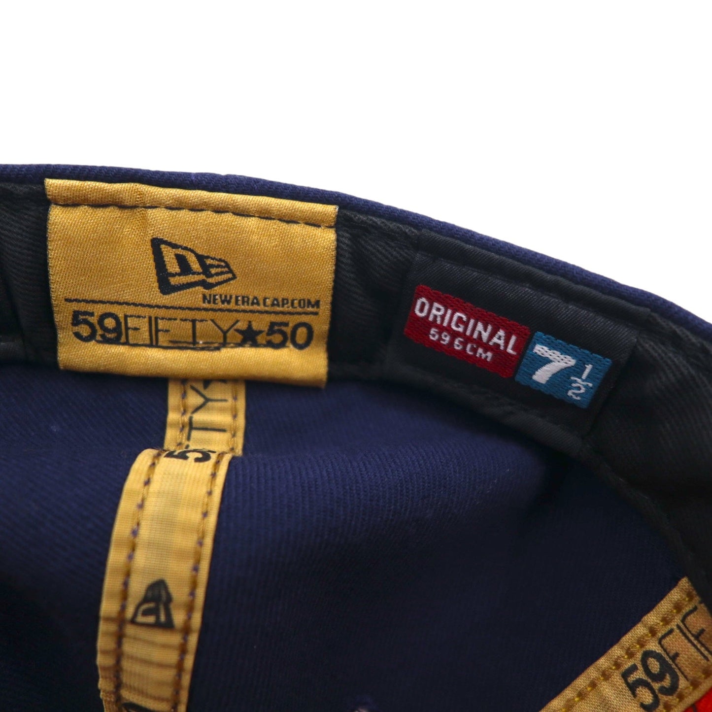 USA製 NEW ERAベースボールキャップ 59.6cm ネイビー オレンジ NBA WARRIORS 37 VAN EXEL