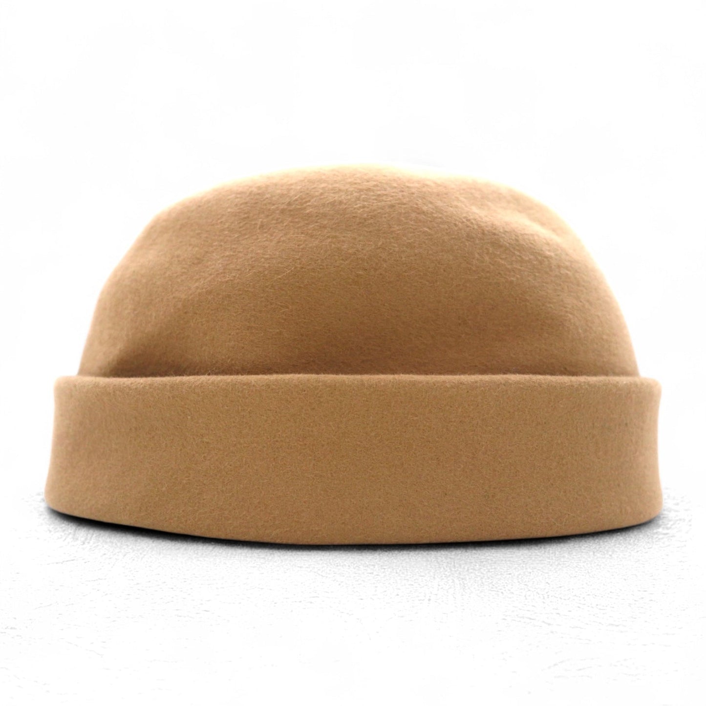 saravah ウール フェルト ロールキャップ ブリムレス ハット 59cm ベージュ 日本製