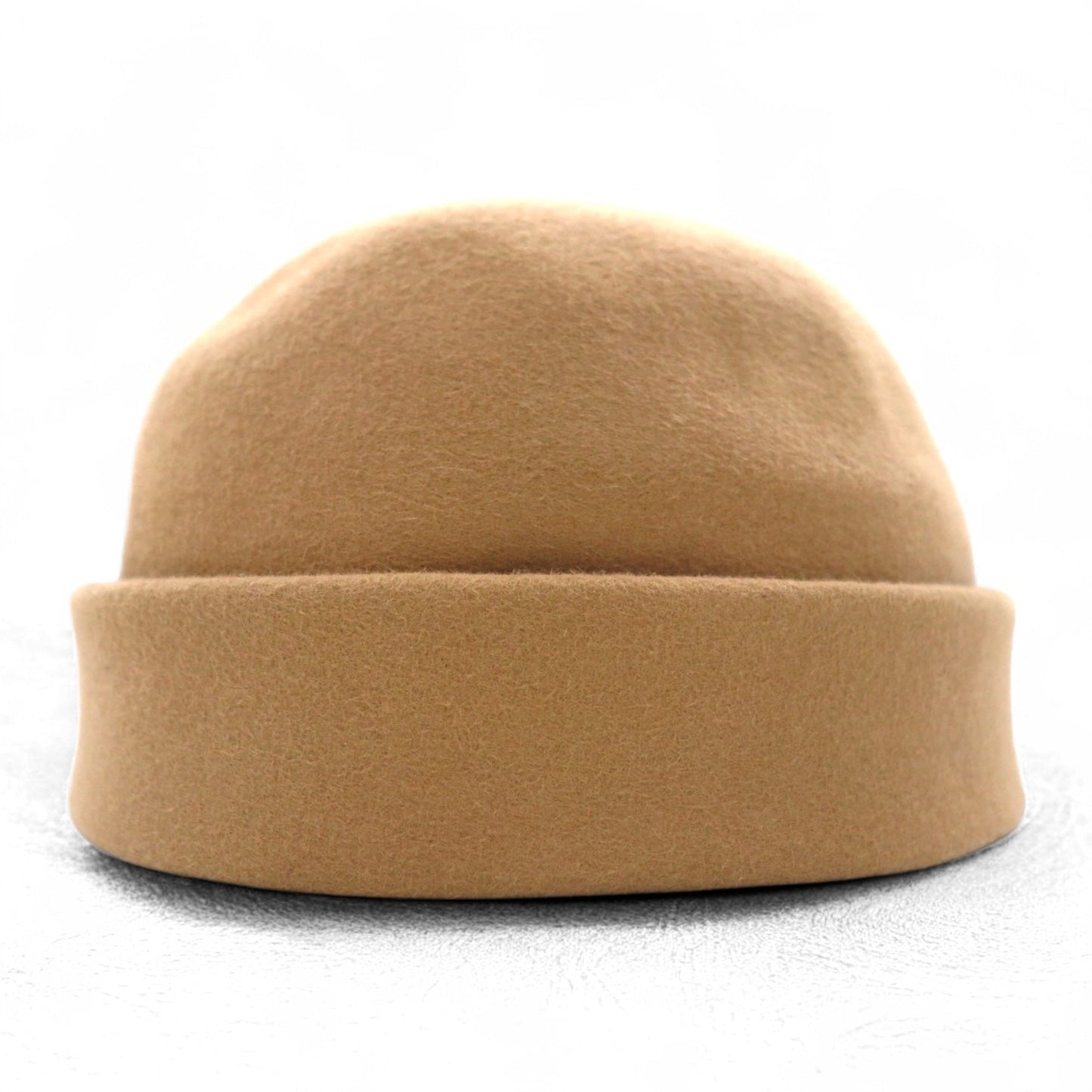 saravah ウール フェルト ロールキャップ ブリムレス ハット 59cm ベージュ 日本製