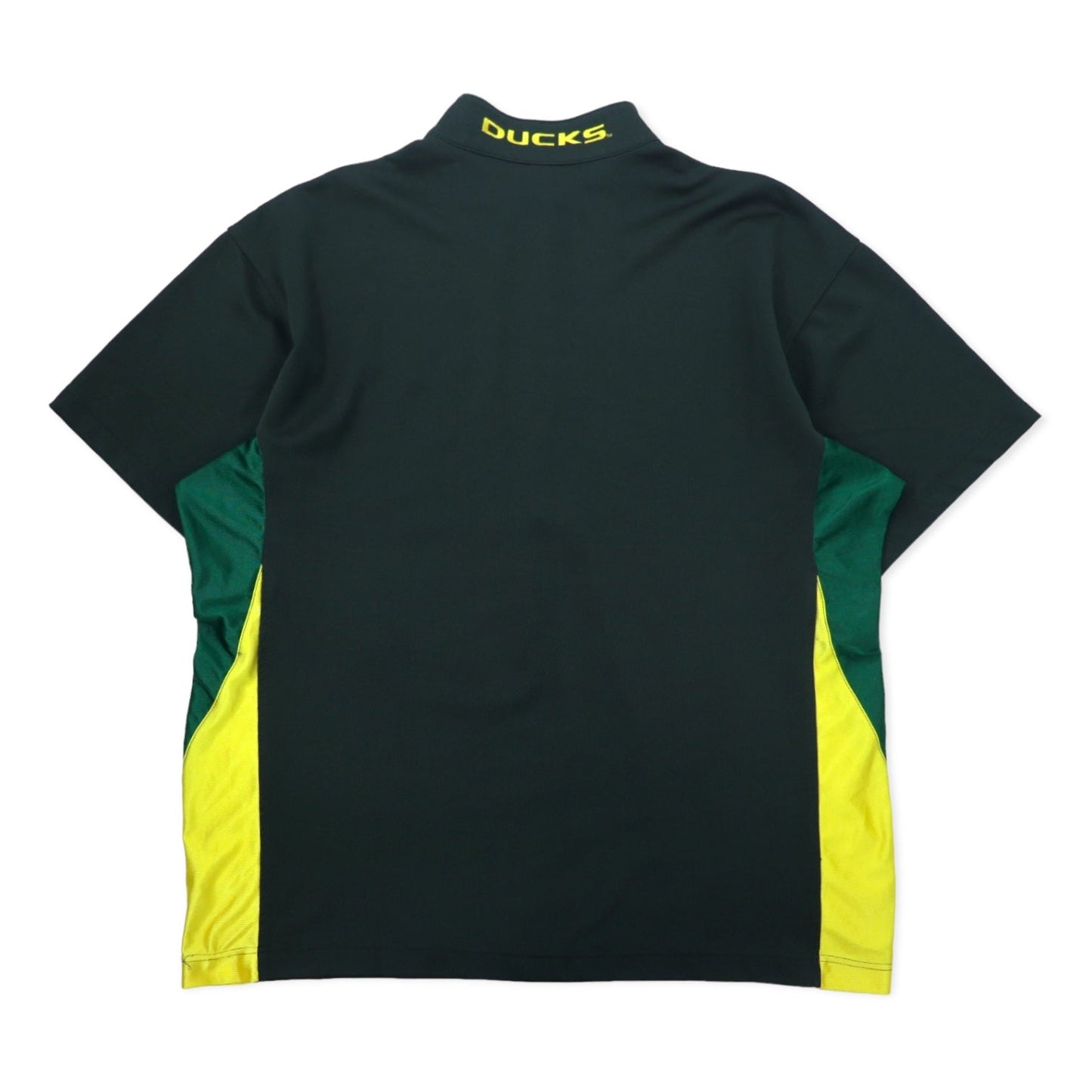 NIKE 90年代 TEAMタグ ハーフジップ トラックジャケット 半袖 XXL グリーン ポリエステル センタースウォッシュ NCAA DUCKS ビッグサイズ