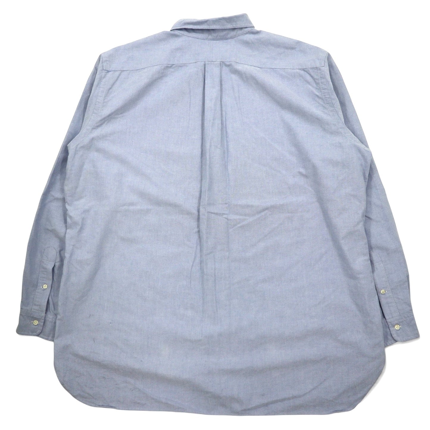 Ralph Lauren 90年代 オックスフォード ボタンダウンシャツ 2XLT ブルー コットン CLASSIC FIT スモールポニー 刺繍