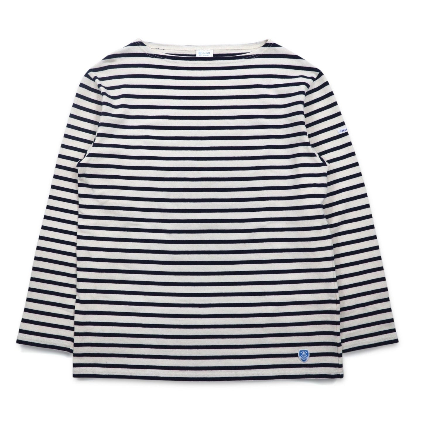 ORCIVAL フランス製 バスクシャツ ボートネック カットソー L ホワイト ボーダー コットン