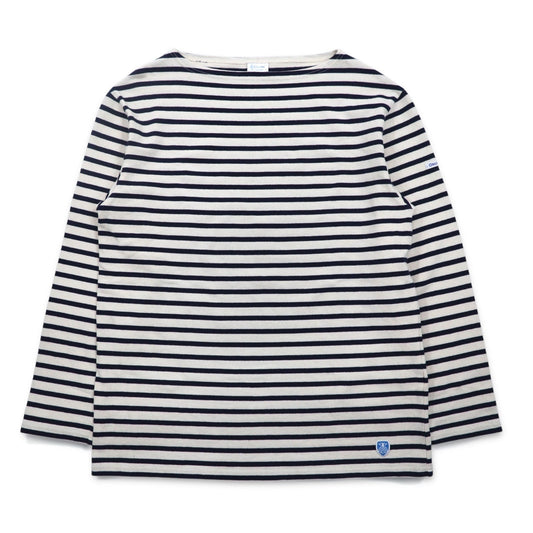 ORCIVAL フランス製 バスクシャツ ボートネック カットソー L ホワイト ボーダー コットン